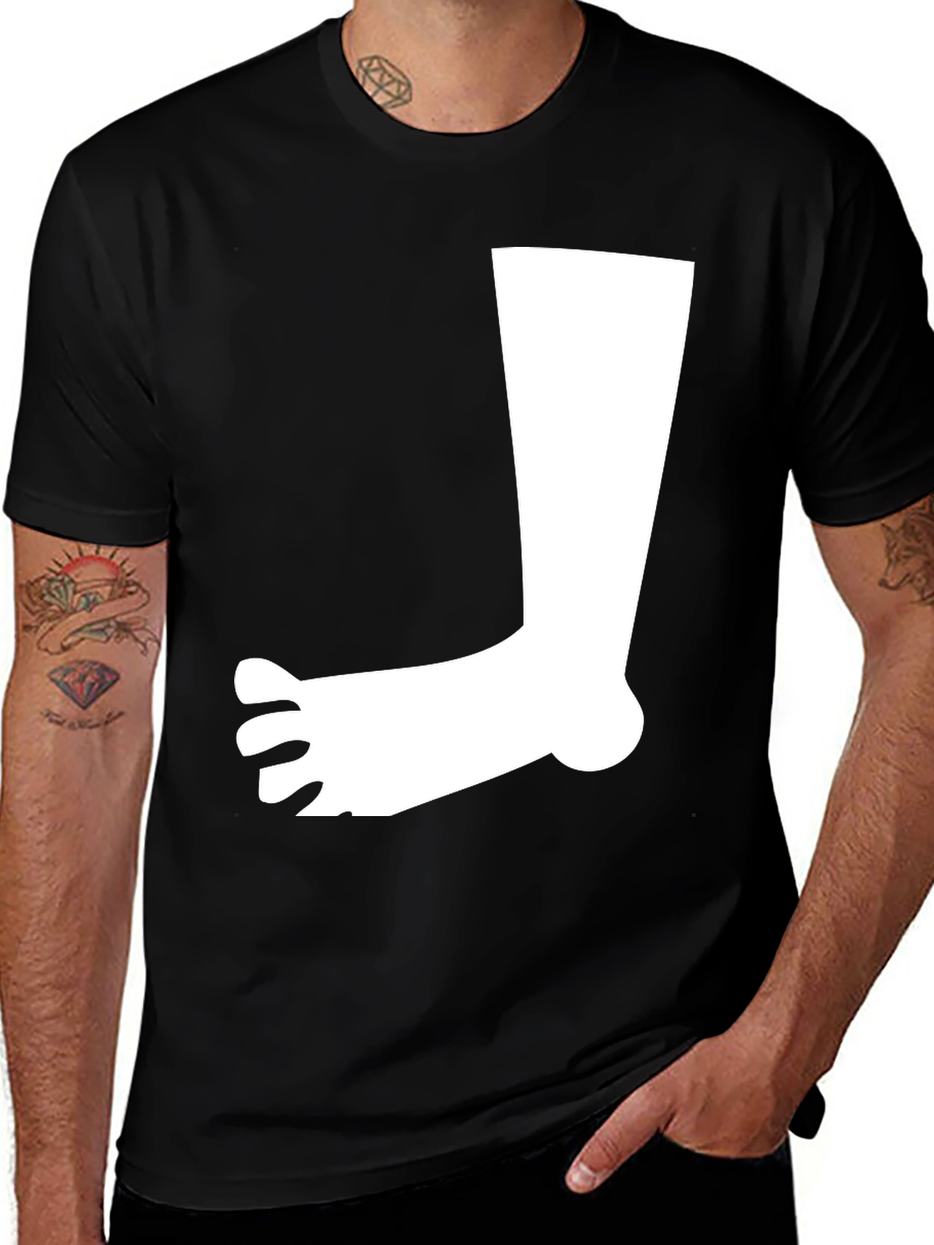 Variant 13 of Funny Leg Graphic T-Shirt - Casual Tee