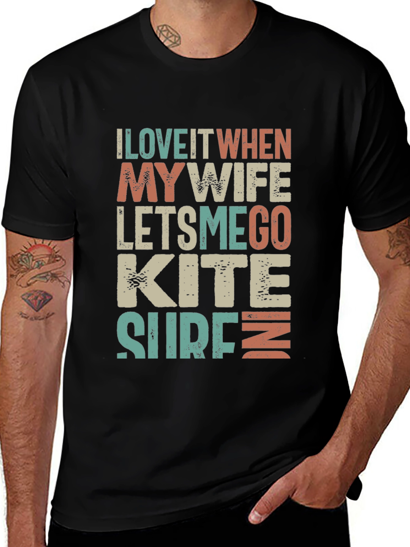Variant 4 of I Love It When My Wife Lets Me Go Kite Surfing T-Shirt