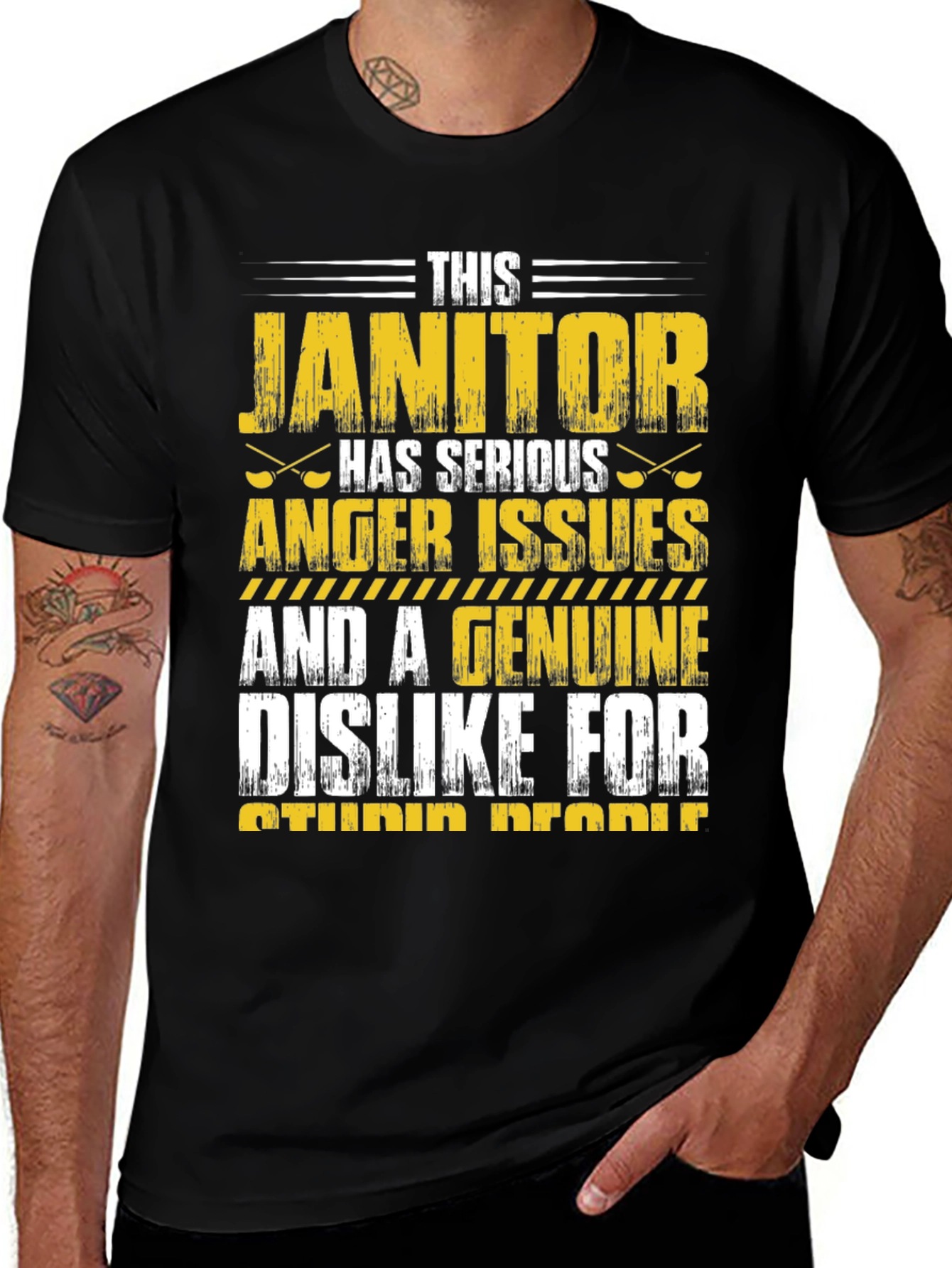 Variant 12 of Janitor Anger Issues Graphic T-Shirt