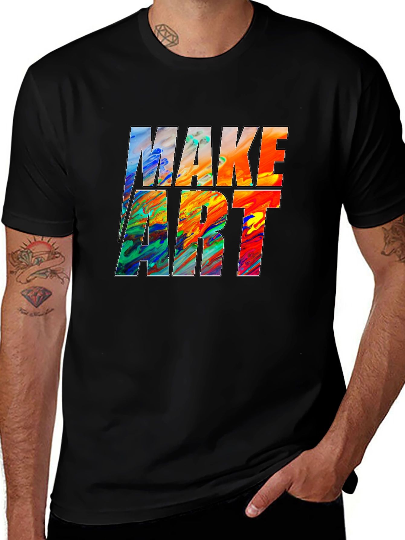Variant 14 of Make Art Graphic Tee - Bold Colorful Design