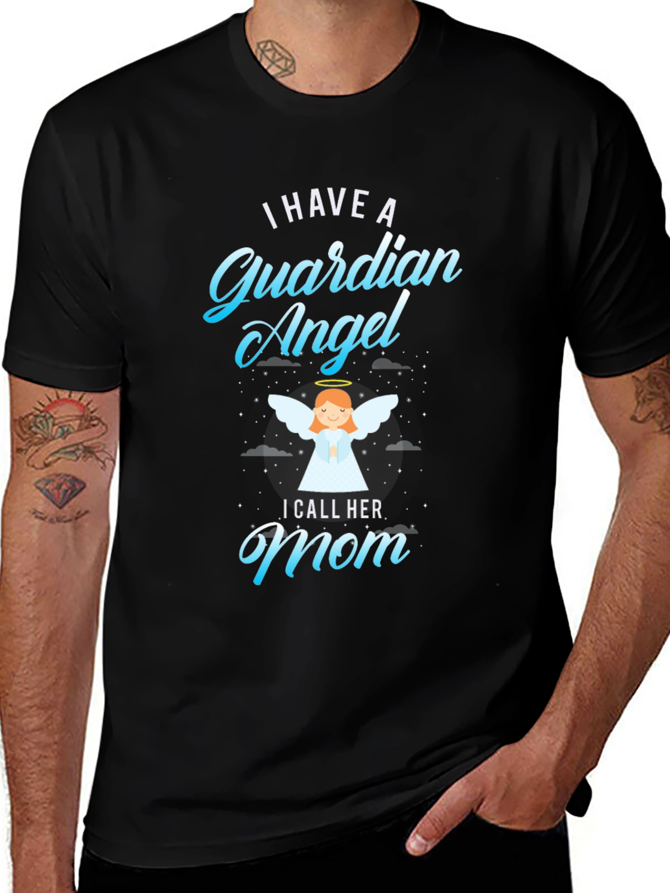 Guardian Angel Mom T-Shirt - Memorial Gift