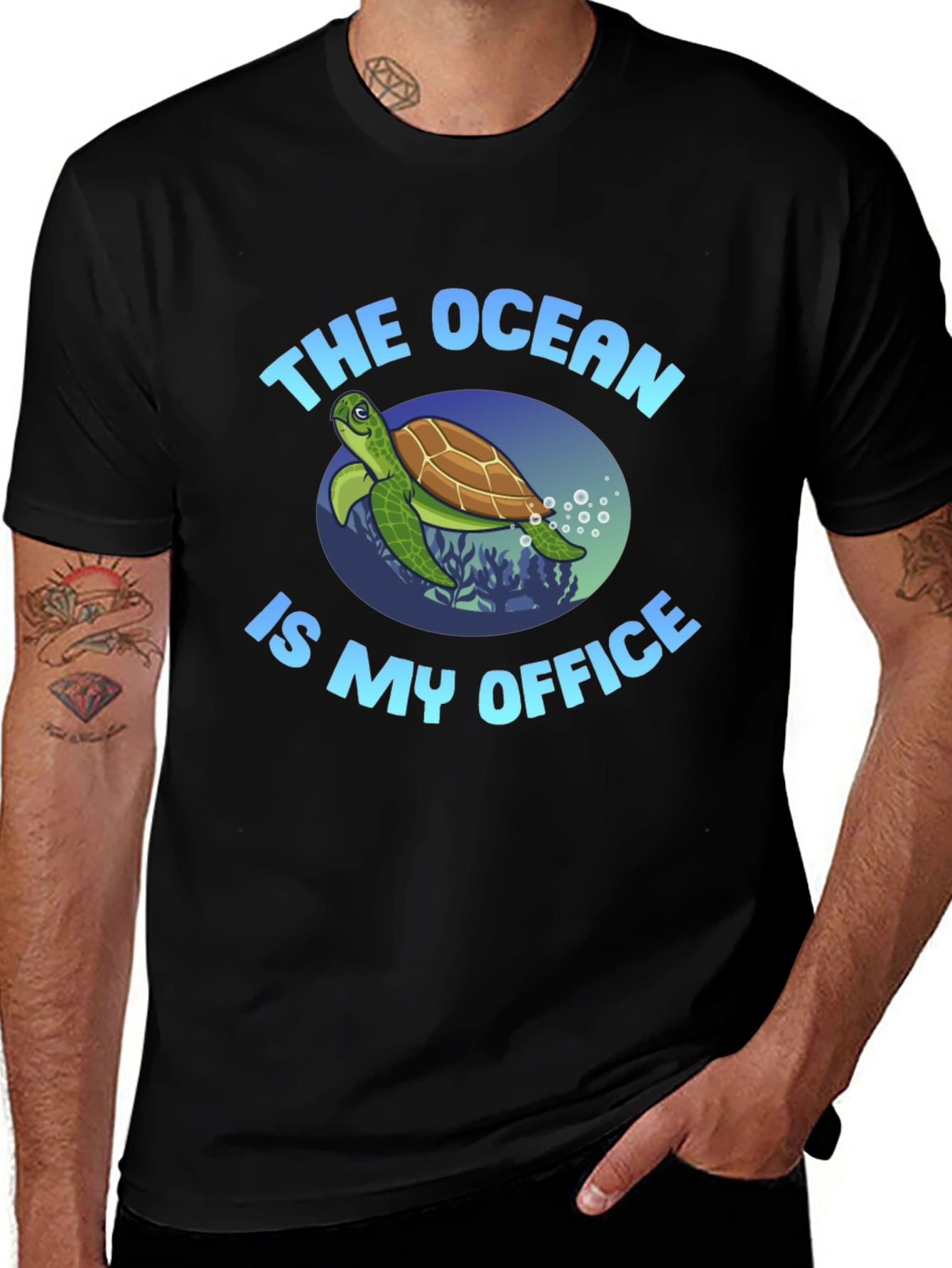 Variant 9 of Ocean Office Turtle T-Shirt