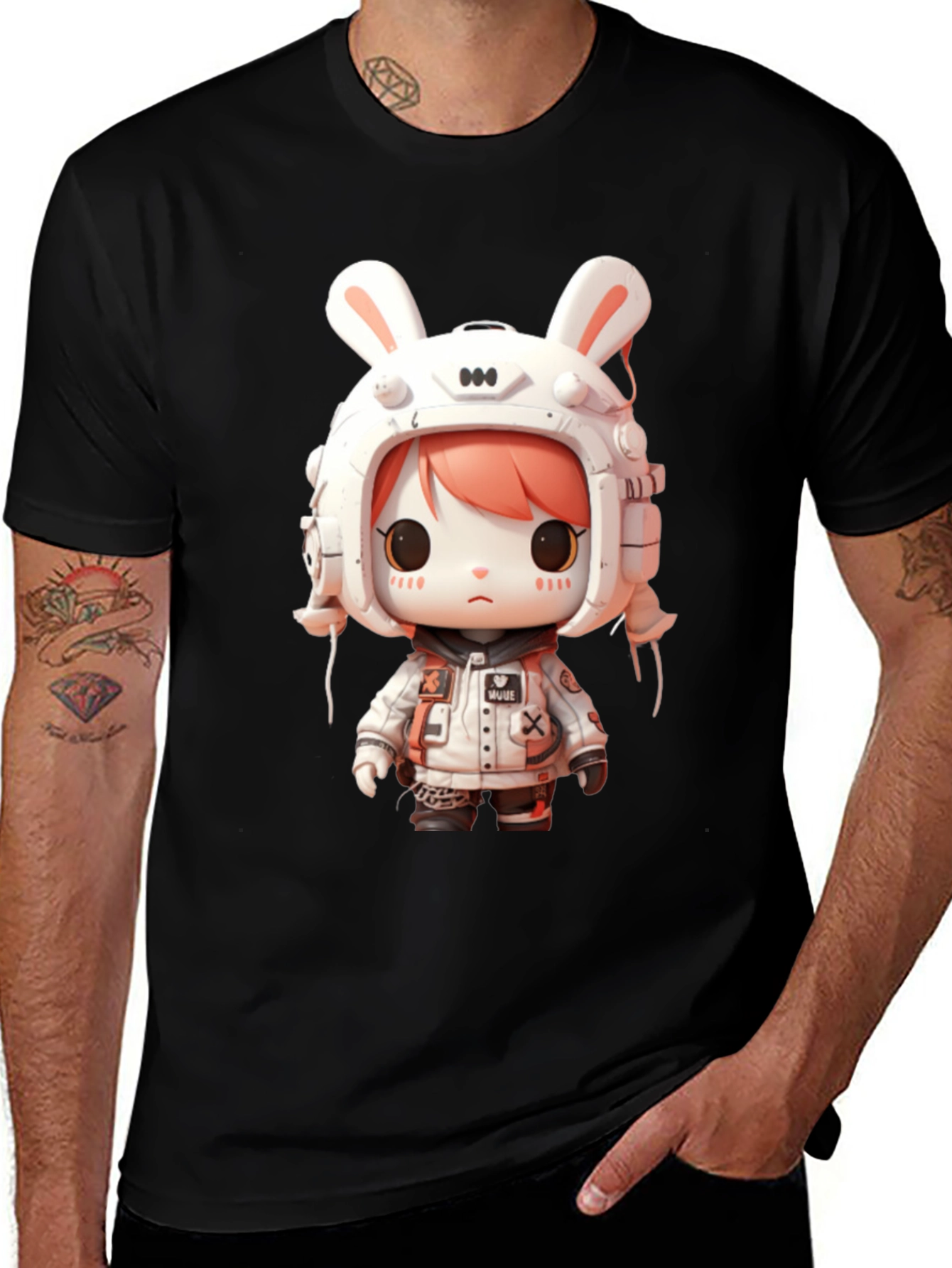 Variant 11 of Anime Rabbit Astronaut Graphic T-Shirt