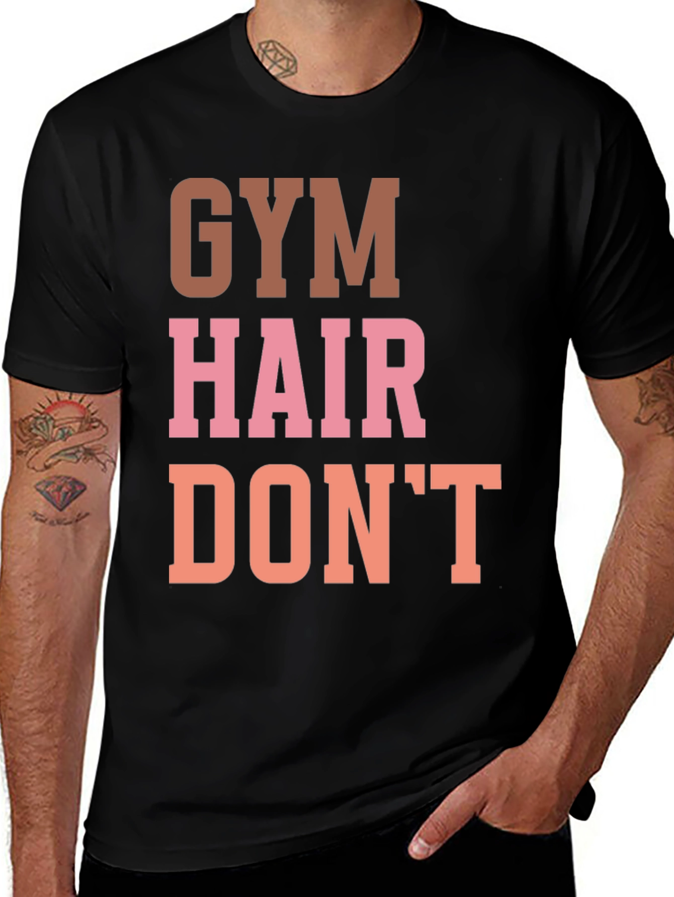Variant 30 of Gym Hair Don't Care Graphic Tee
