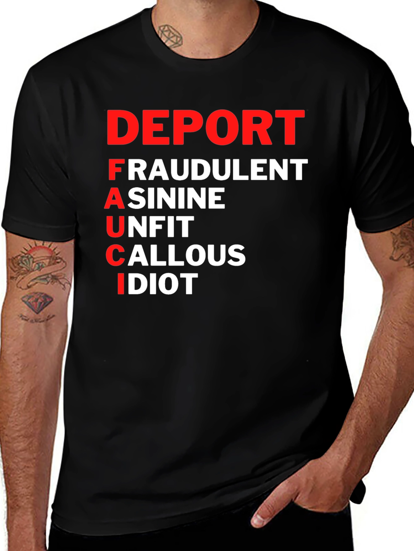Variant 30 of Deport Fauci T-Shirt: Bold Political Statement Tee