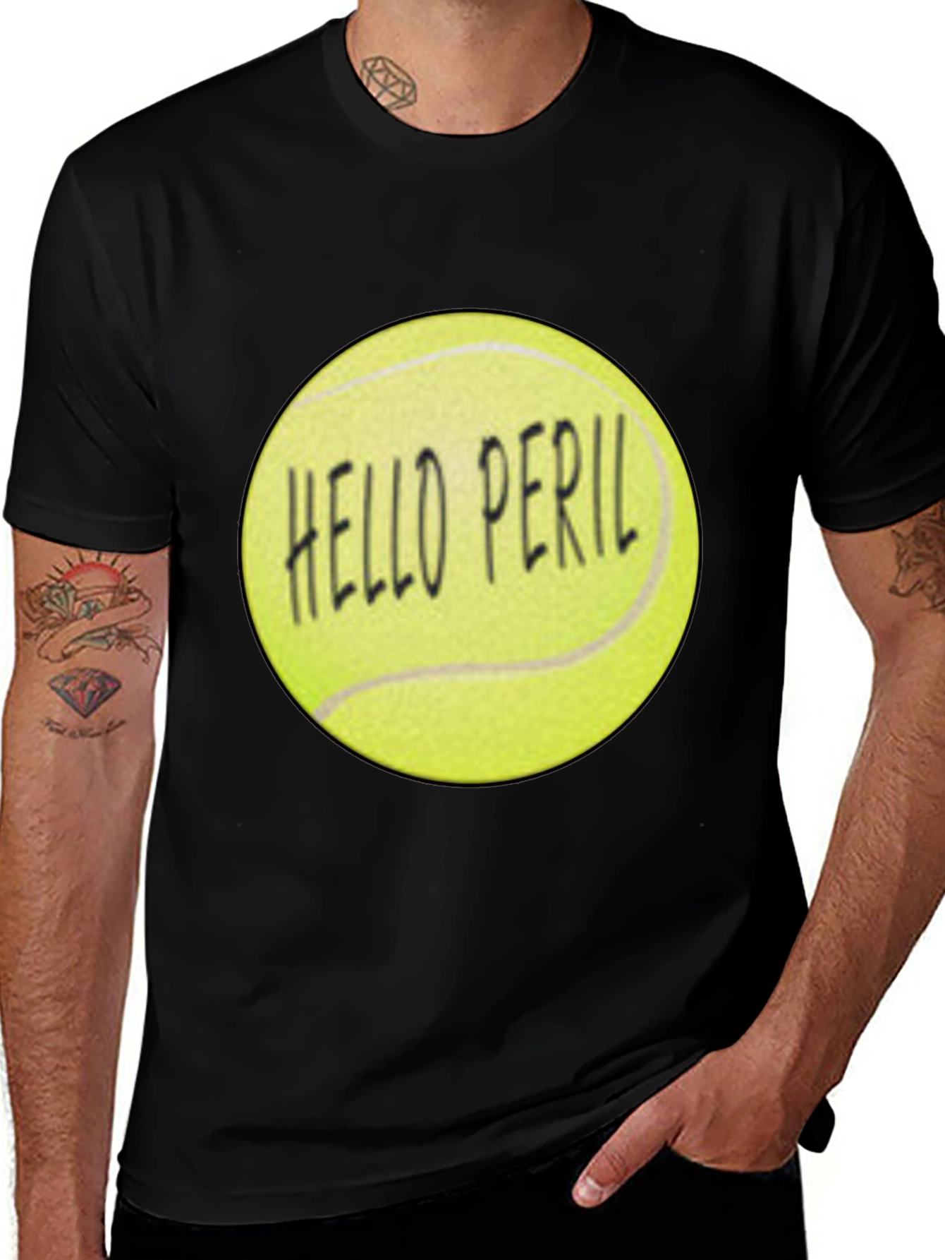 Variant 23 of Hello Peril Tennis Ball Graphic T-Shirt
