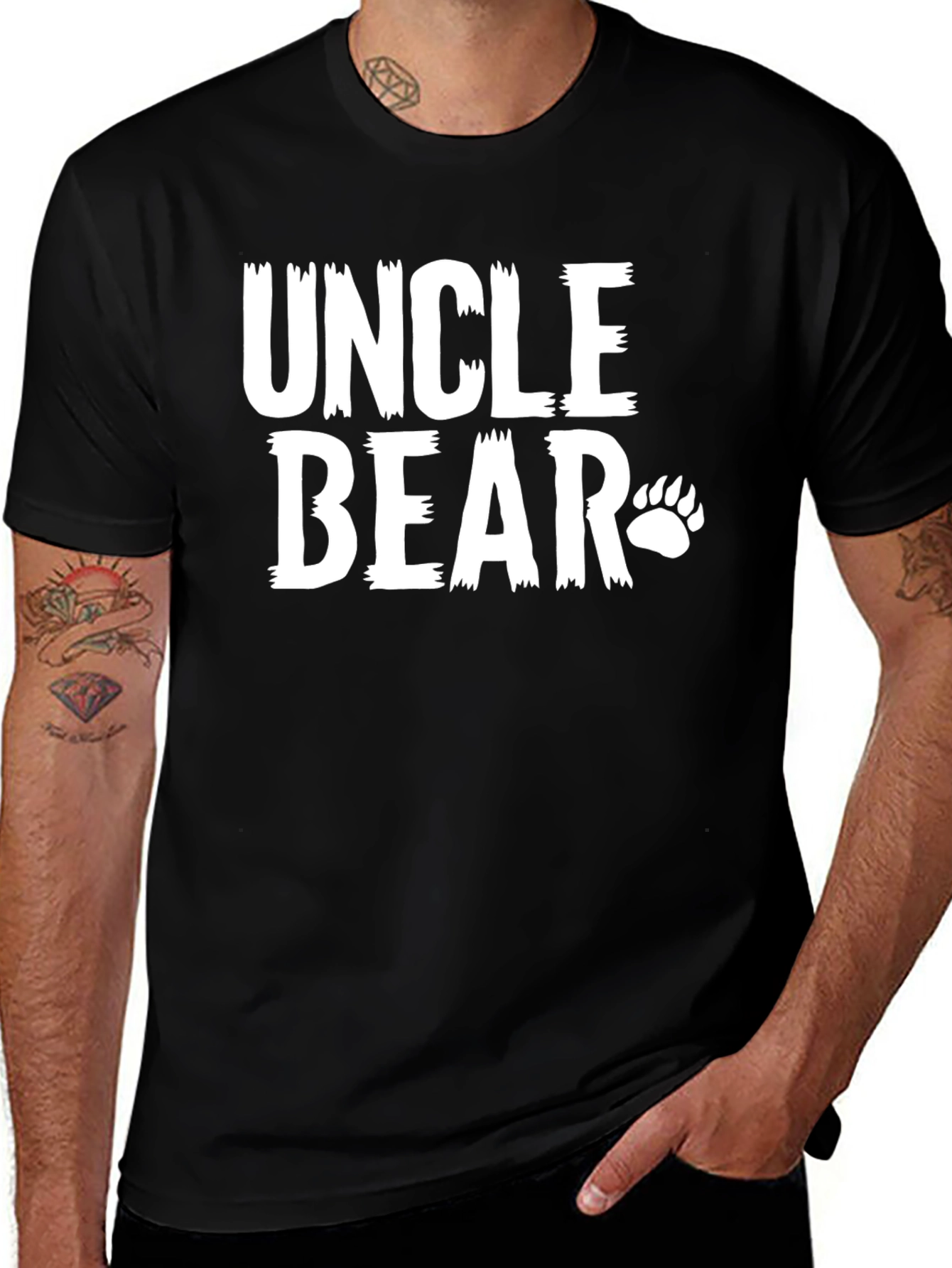 Uncle Bear T-Shirt - Men's Black Tee