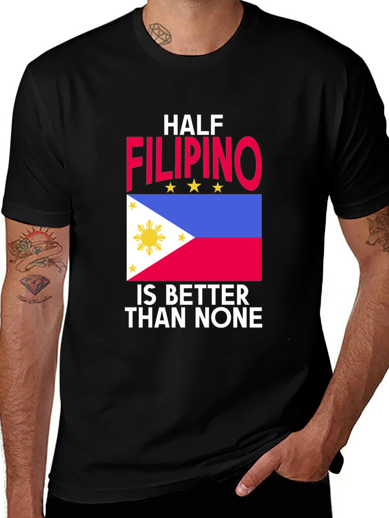 Half Filipino T-Shirt - Funny Filipino Pride Tee