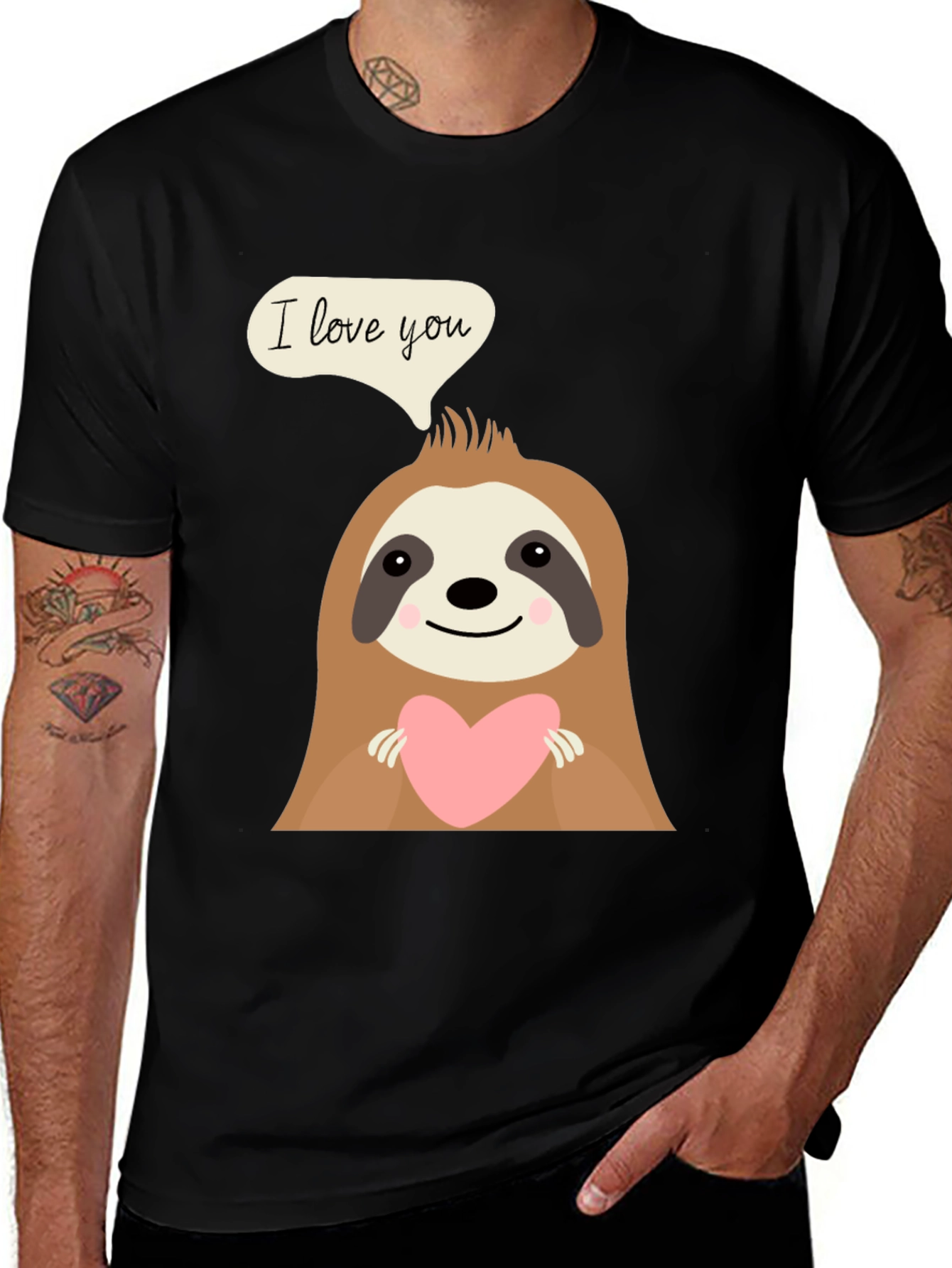 Variant 28 of I Love You Sloth Graphic T-Shirt