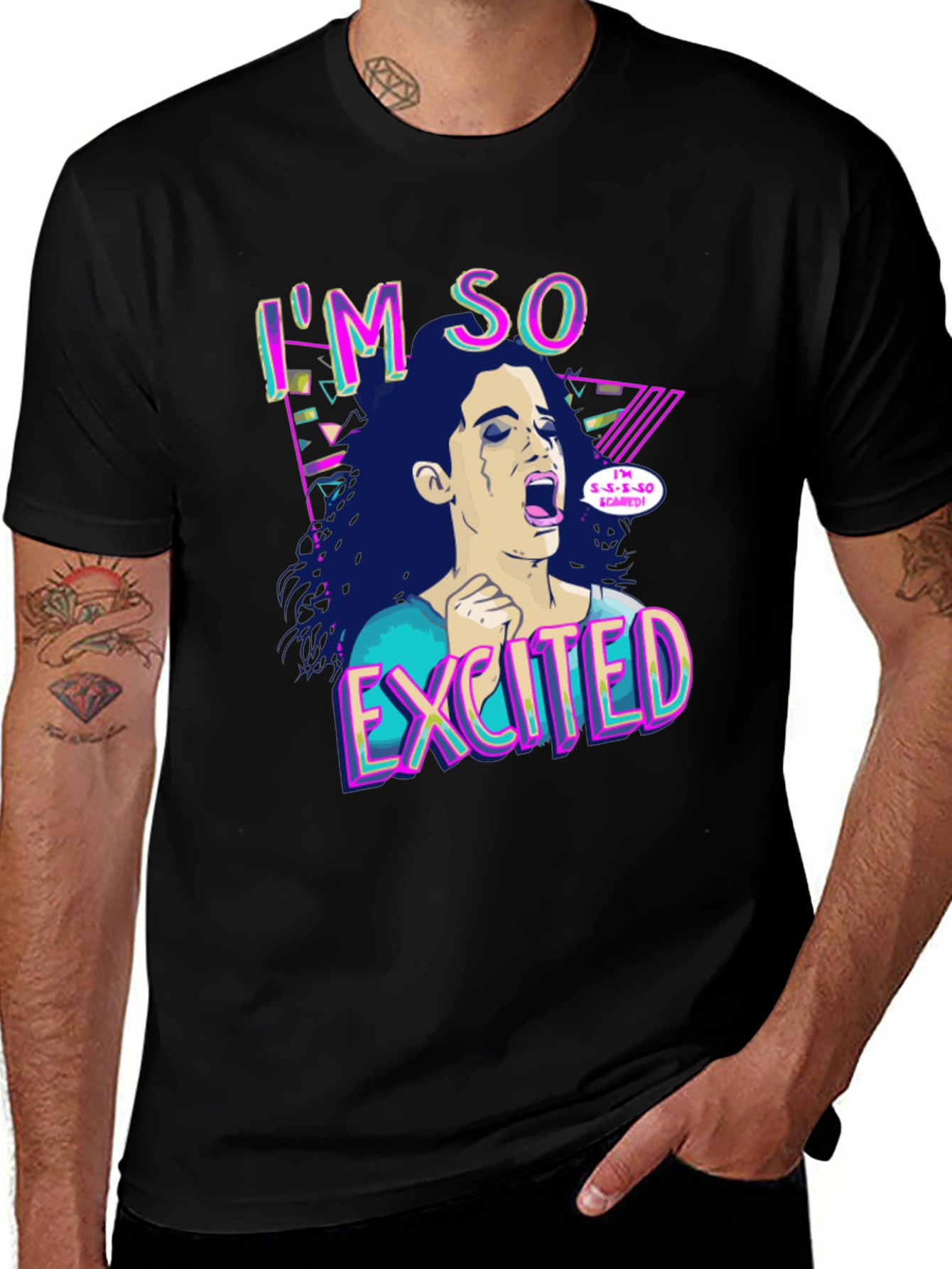 I'm So Excited T-Shirt - Retro 80s Design