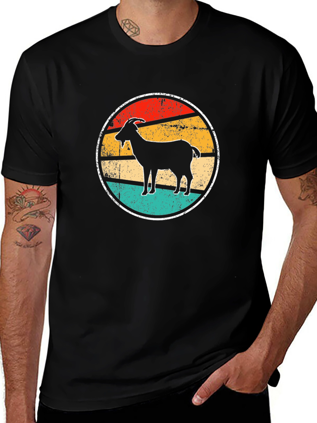 Variant 22 of Retro Goat T-Shirt - Cool Animal Graphic Tee