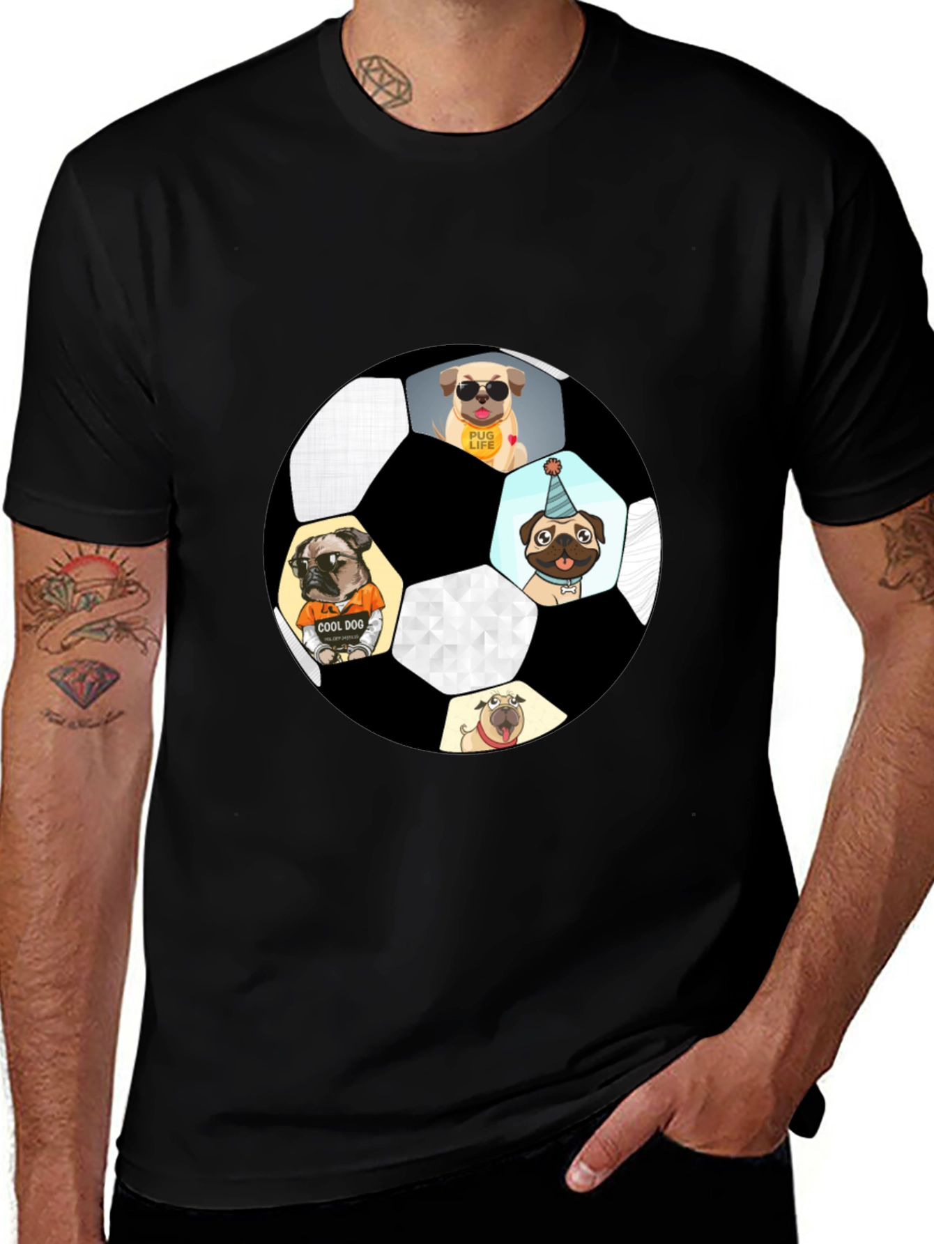 Variant 21 of Soccer Pug T-Shirt