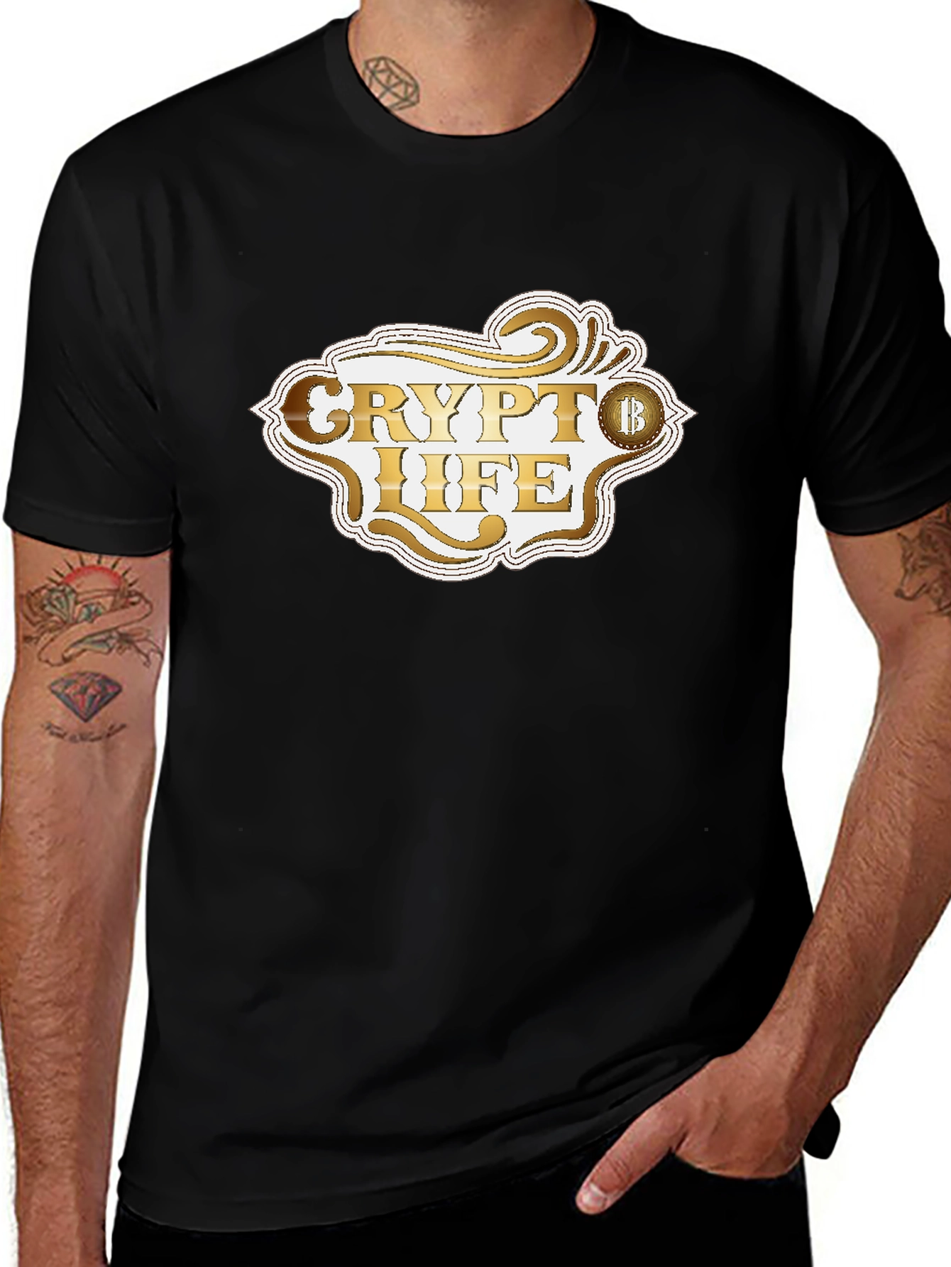 Variant 18 of Crypto Life T-Shirt - Bitcoin Design