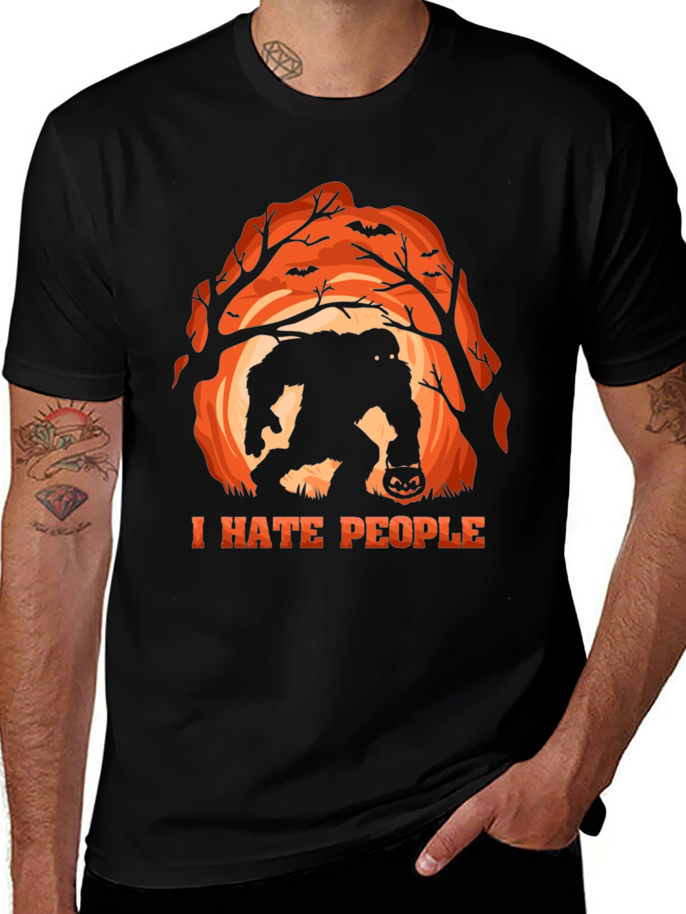Variant 11 of I Hate People Bigfoot Halloween T-Shirt