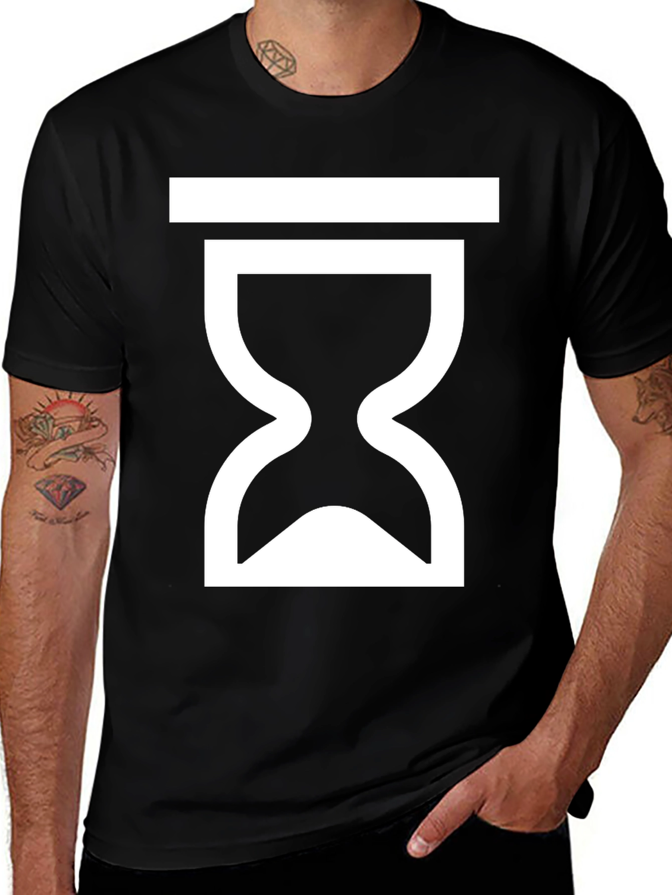 Variant 12 of Hourglass Symbol T-Shirt - Classic Time Design
