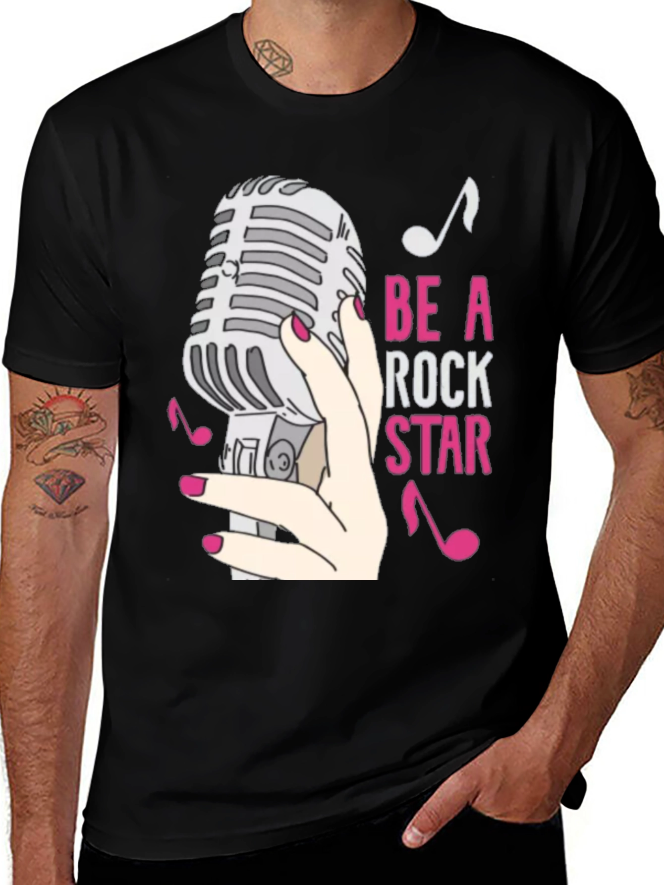 Variant 11 of Be A Rock Star T-Shirt - Vintage Microphone Design