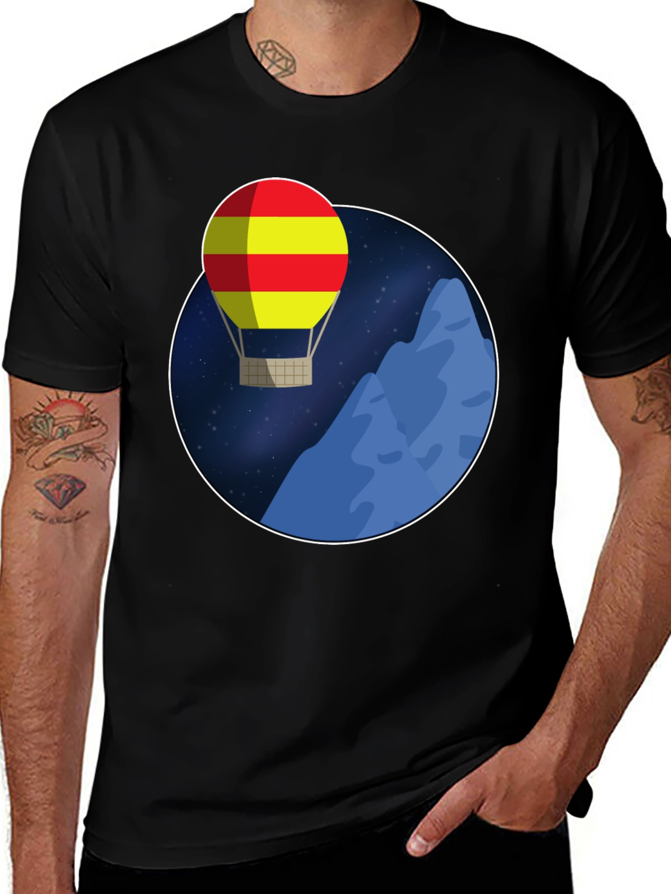 Variant 15 of Mountain Hot Air Balloon T-Shirt - Adventure Awaits!