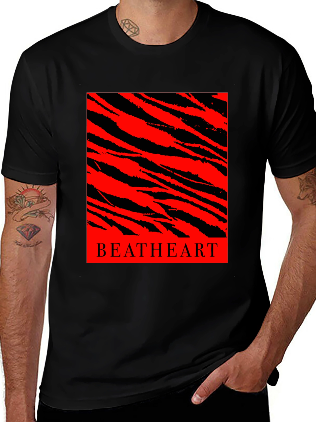 Variant 20 of Beatheart Graphic Tee - Black