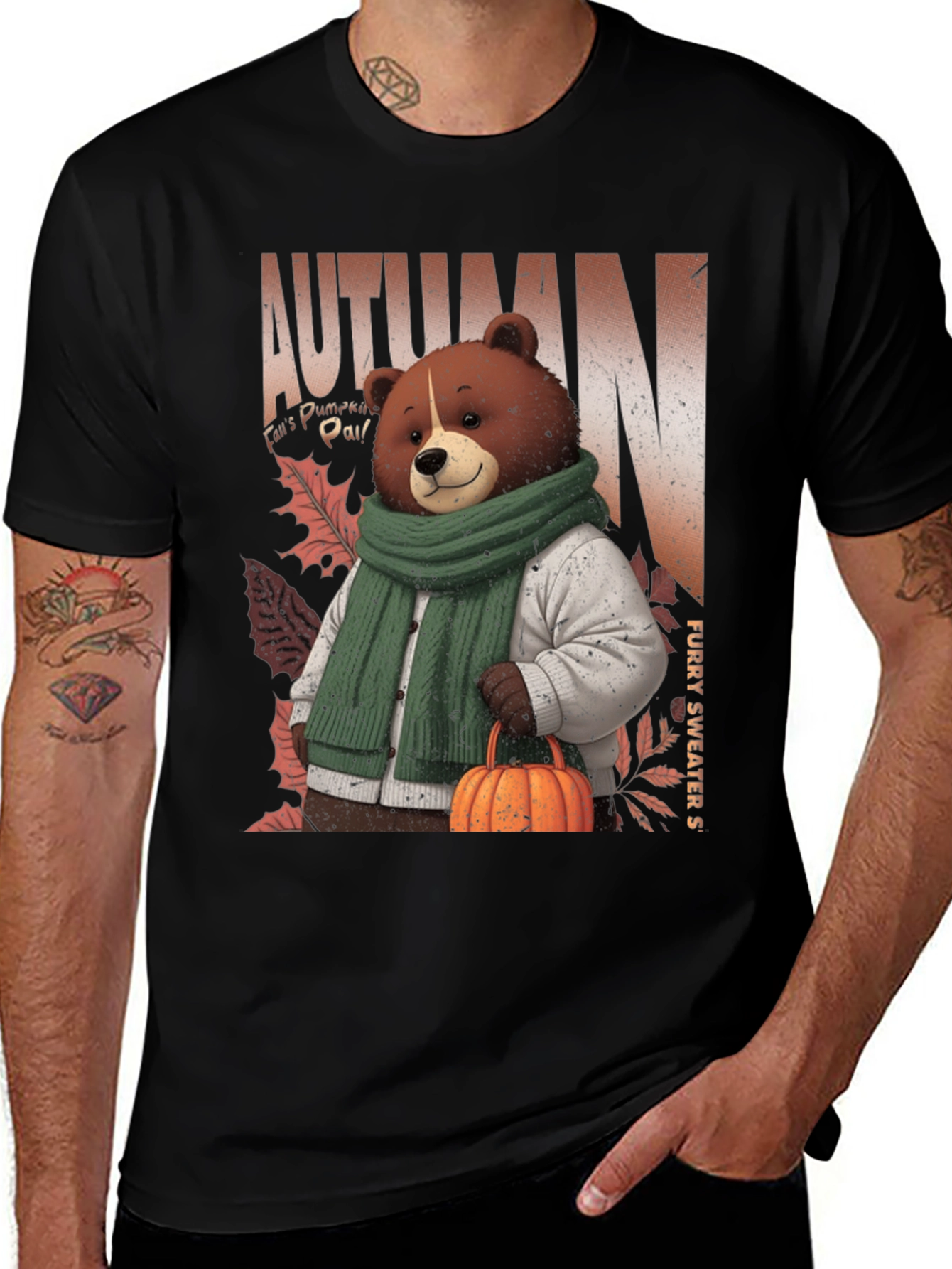 Autumn Bear T-Shirt - Cozy Fall Vibes