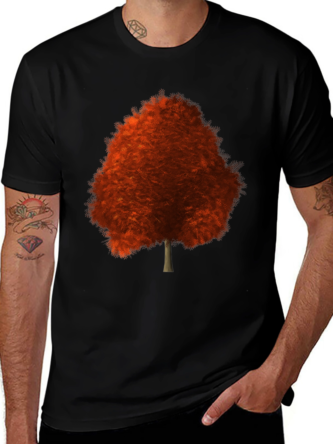 Variant 16 of Autumn Tree Graphic Tee - Stylish Fall Apparel