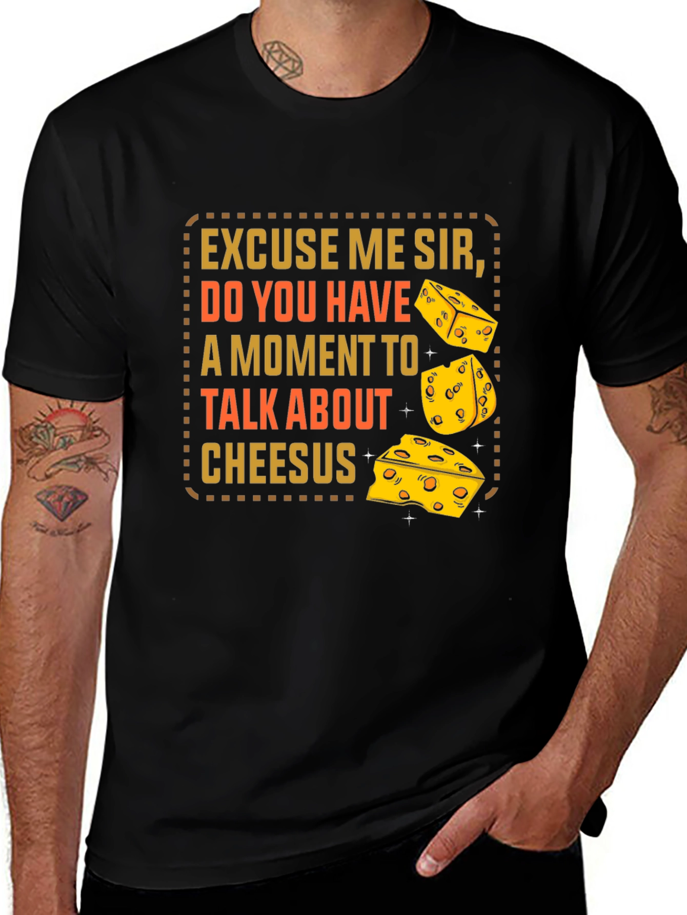 Variant 29 of Cheesus T-Shirt Funny Cheese Lover Tee