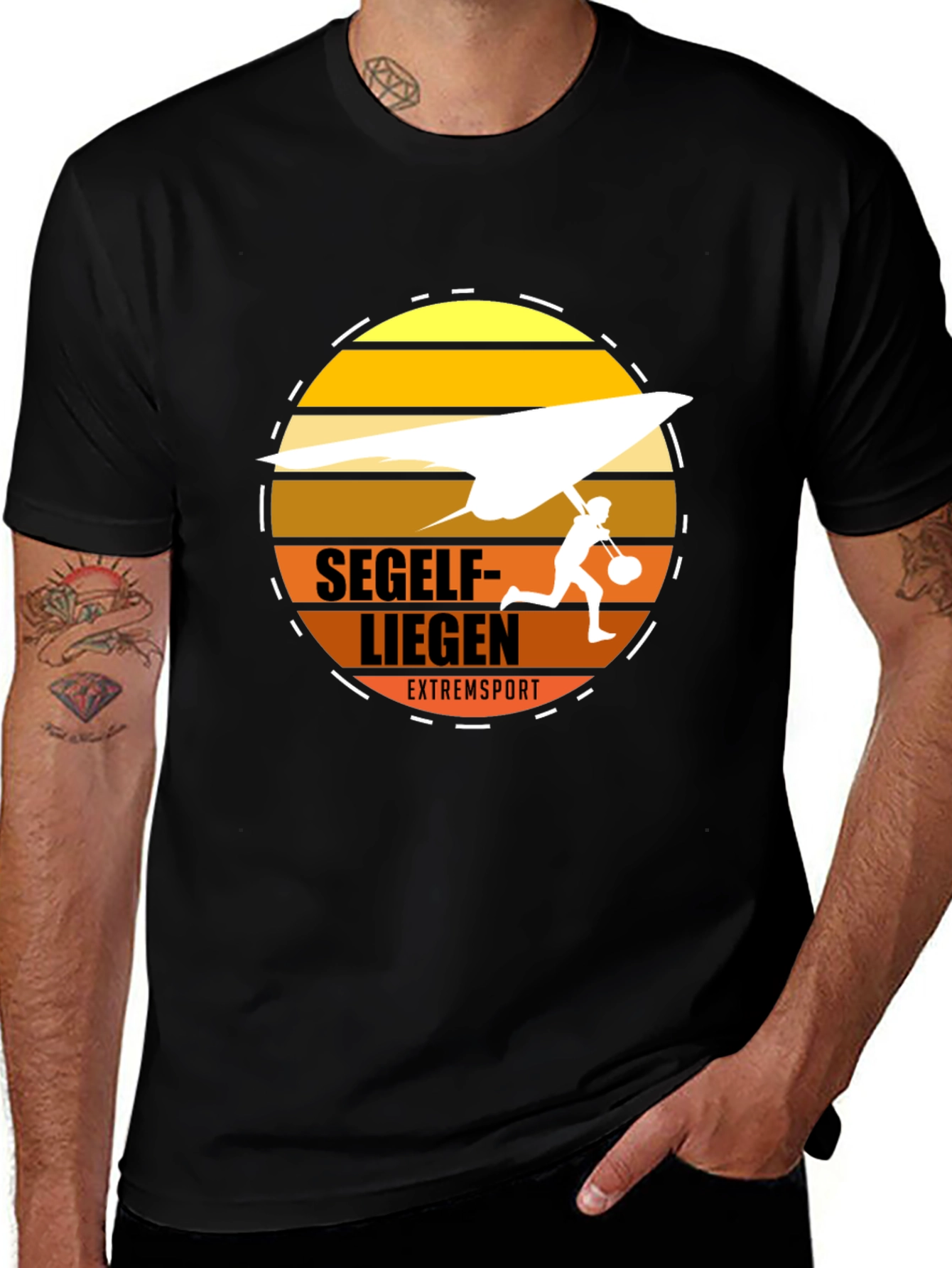 Extreme Sports T-Shirt - Hang Gliding Design