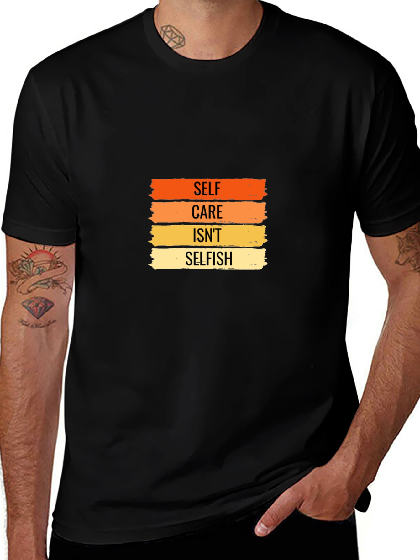 Variant 3 of Self Care Isn't Selfish T-Shirt - Black