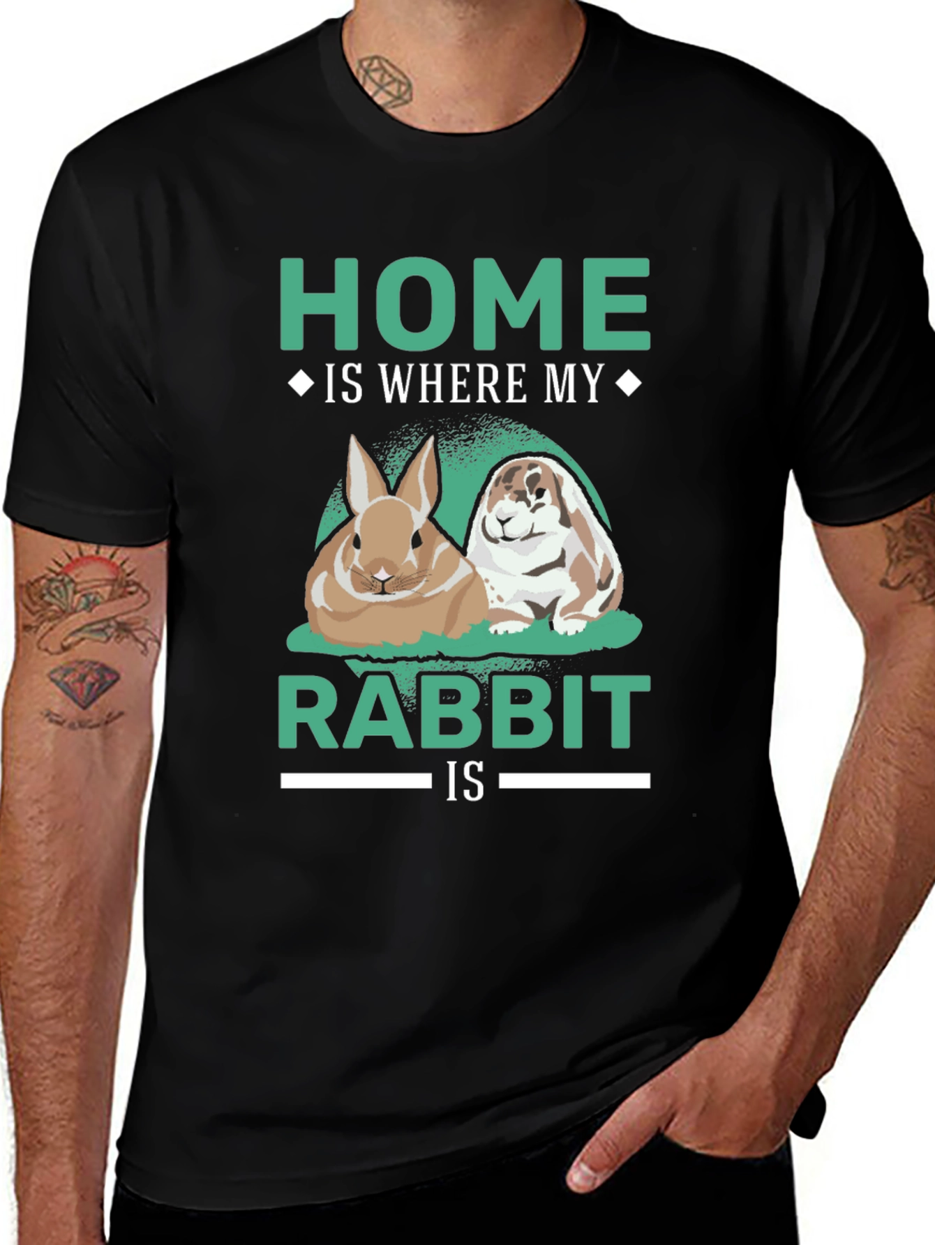 Variant 12 of Home Is Where My Rabbit Is T-Shirt