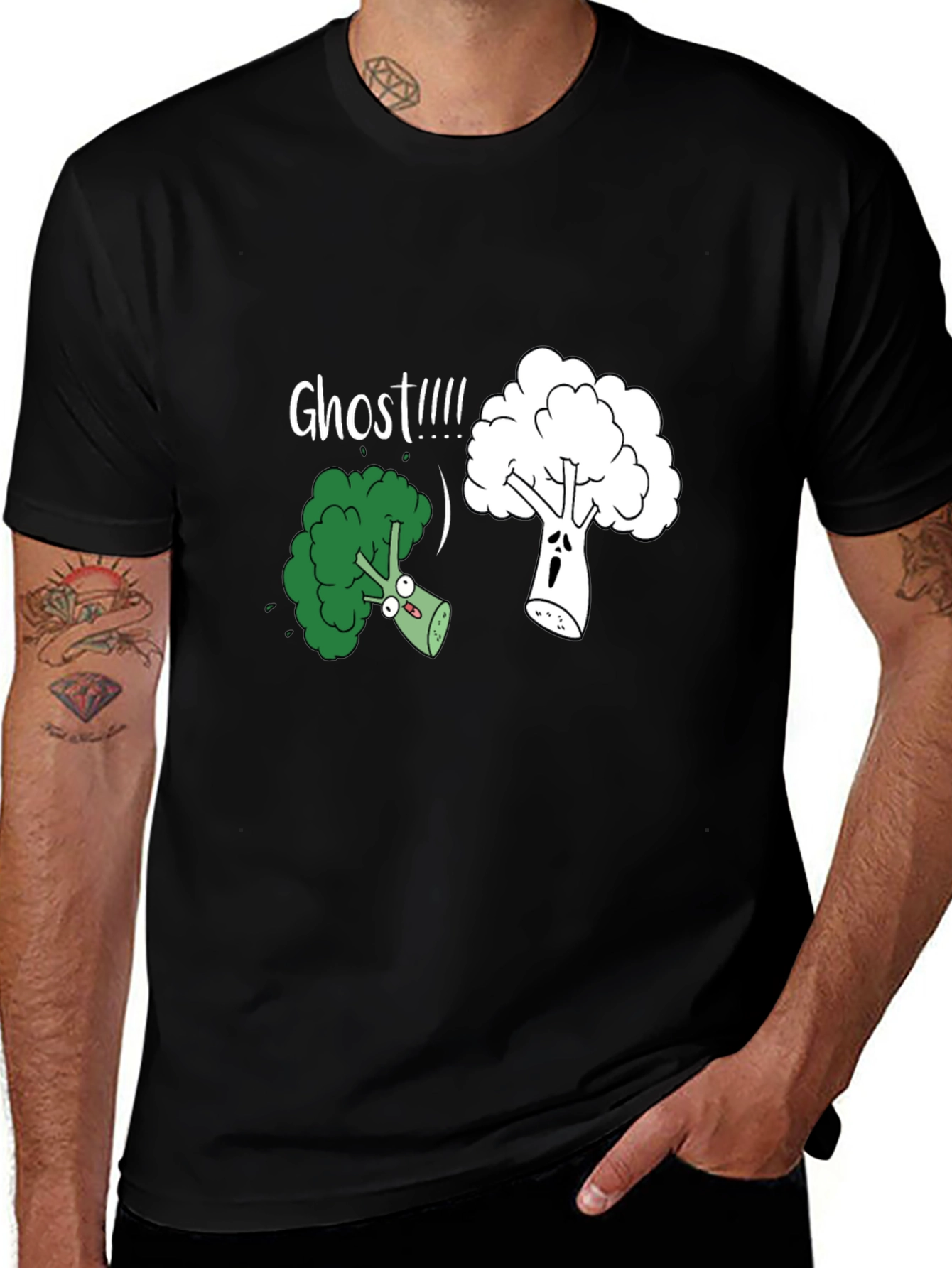 Variant 17 of Broccoli Ghost Funny Graphic T-Shirt