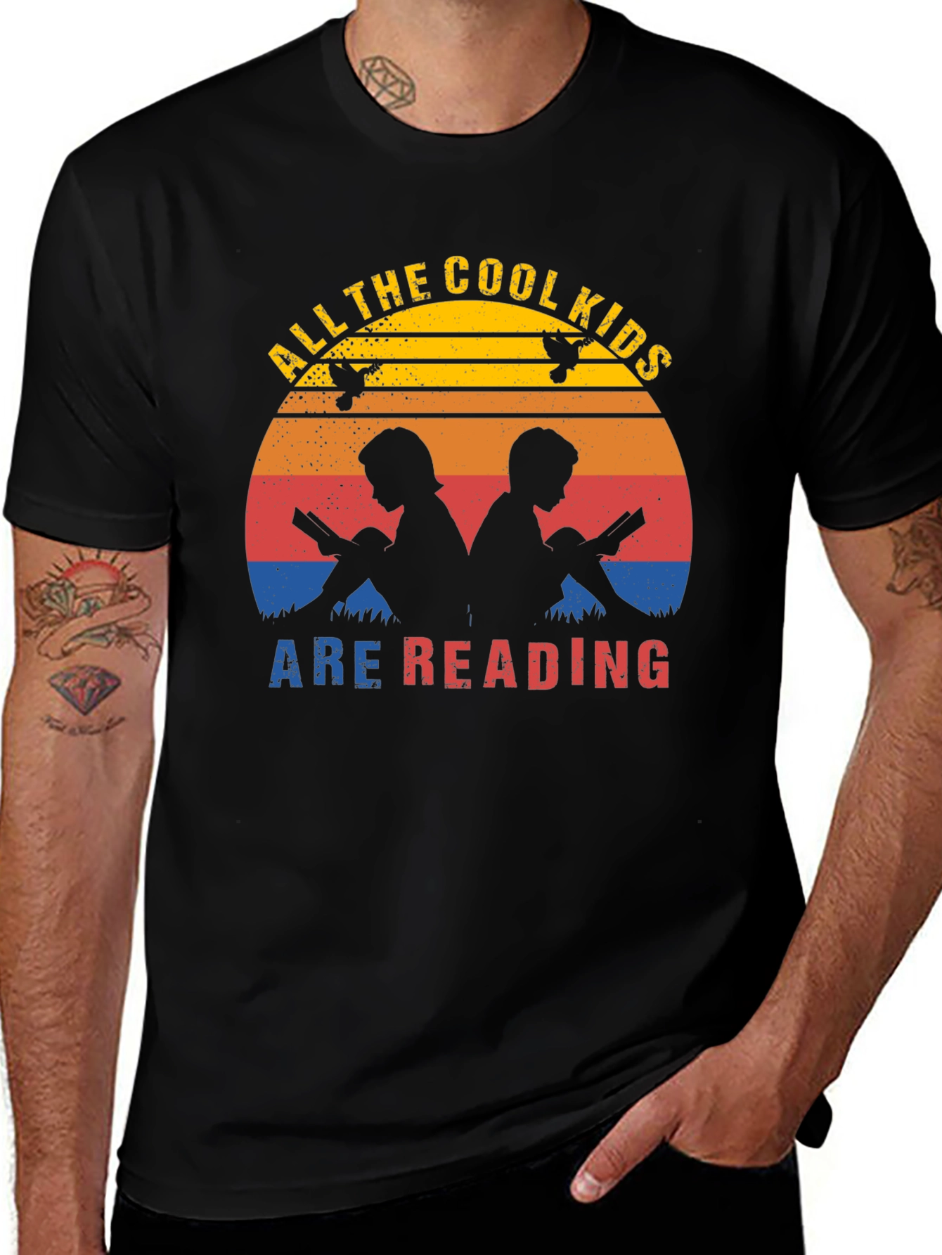 Variant 17 of Cool Kids Reading Graphic Tee - Unisex Cotton T-Shirt