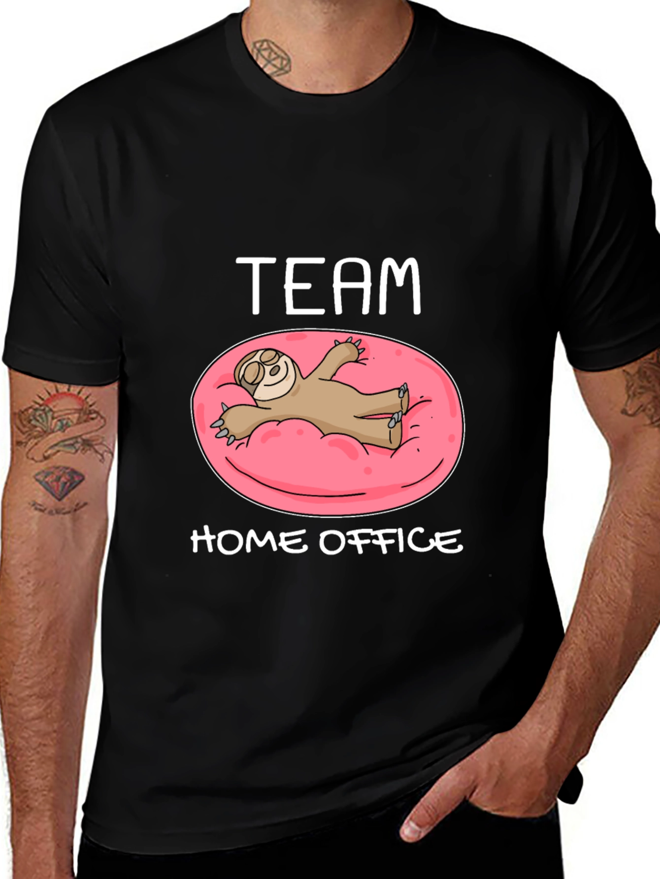 Variant 12 of Team Home Office Sloth T-Shirt - Relaxed Work From Home Vibes