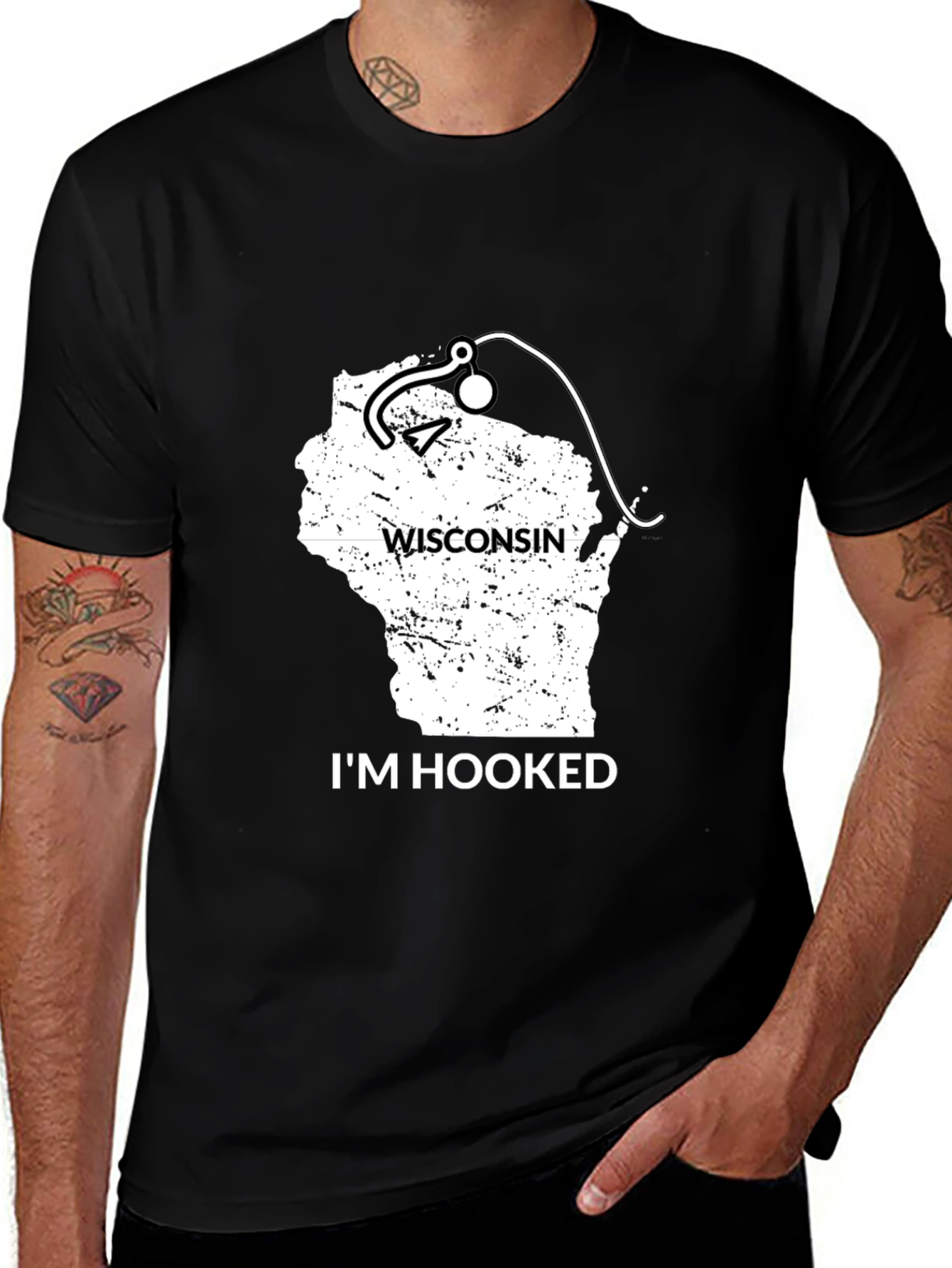 Variant 24 of Wisconsin Fishing T-Shirt