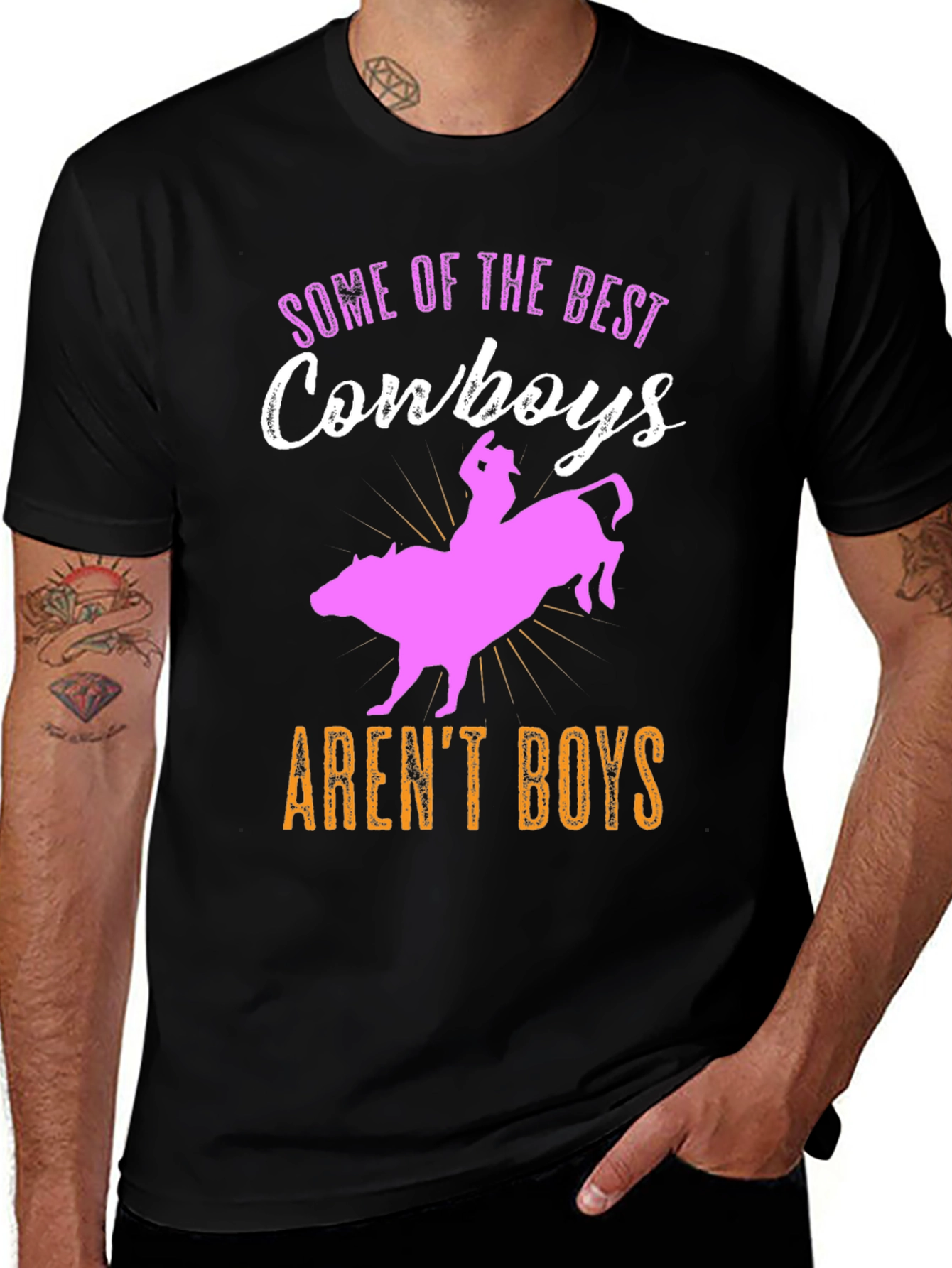 Variant 6 of Cowboy Graphic T-Shirt - Unisex, Black