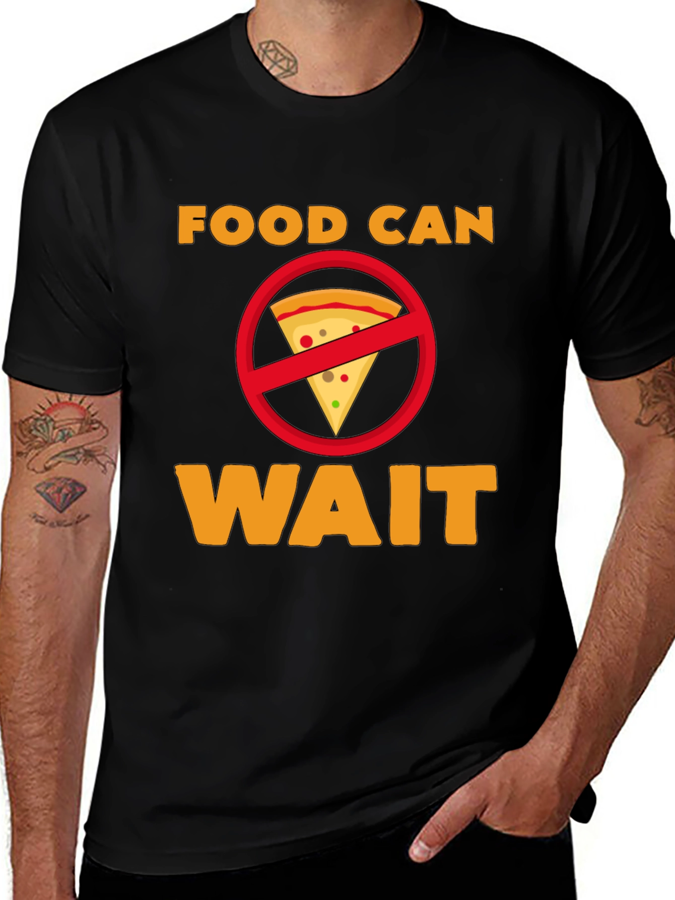 Variant 12 of Food Can Wait T-Shirt - Funny Graphic Tee