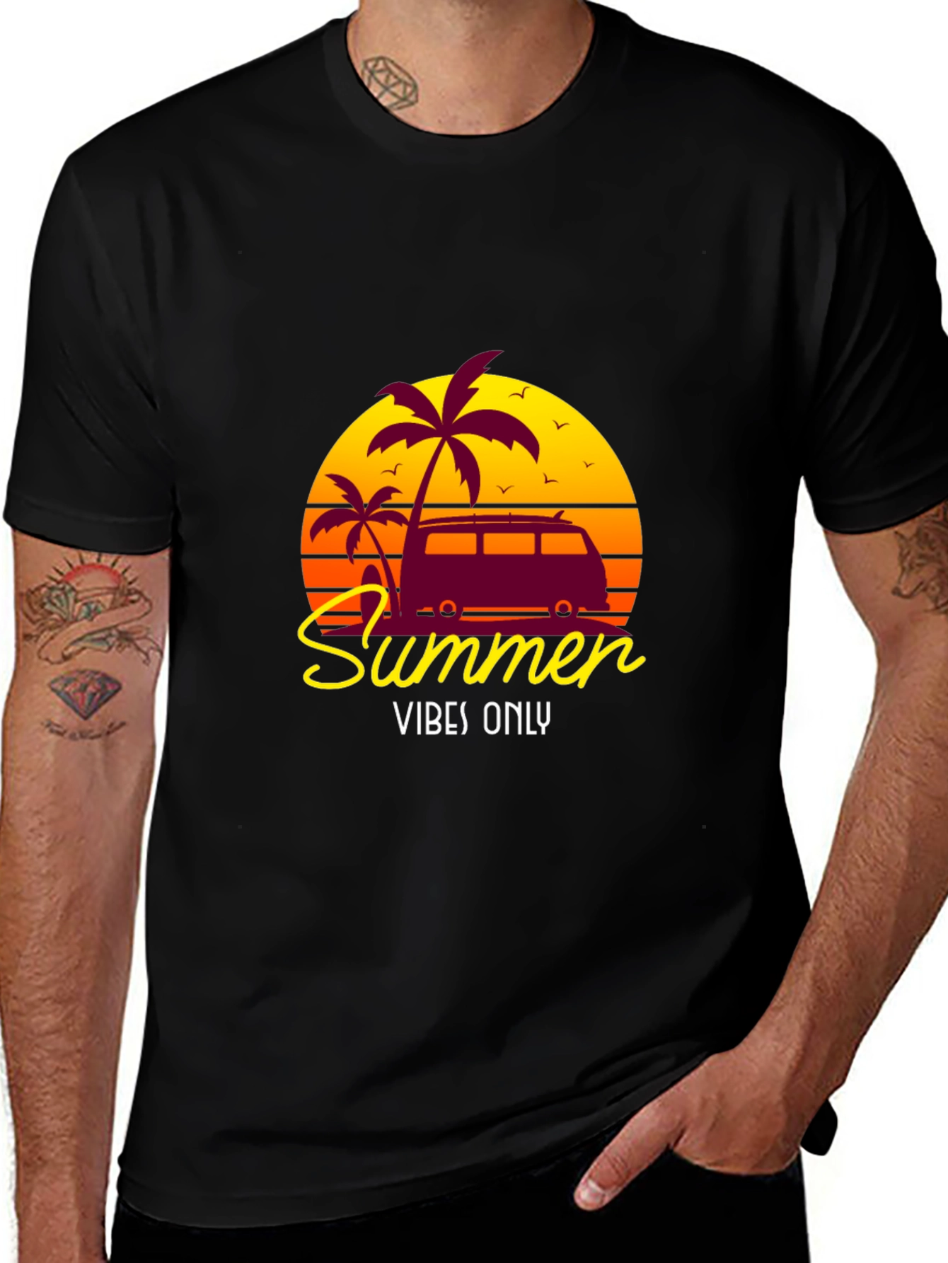 Variant 12 of Summer Vibes T-Shirt: Retro Beach Graphic Tee