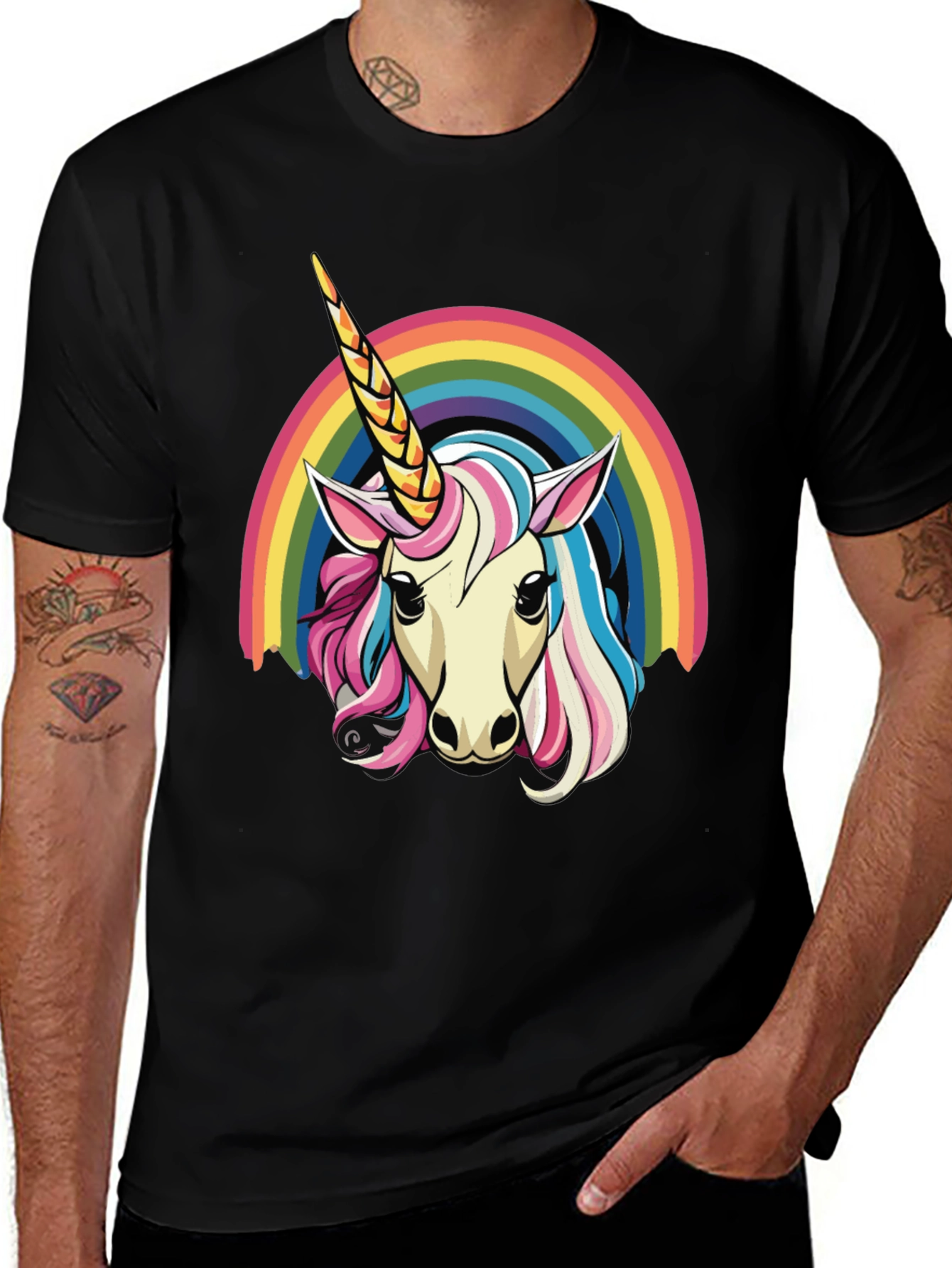 Variant 9 of Unicorn Rainbow Graphic T-Shirt