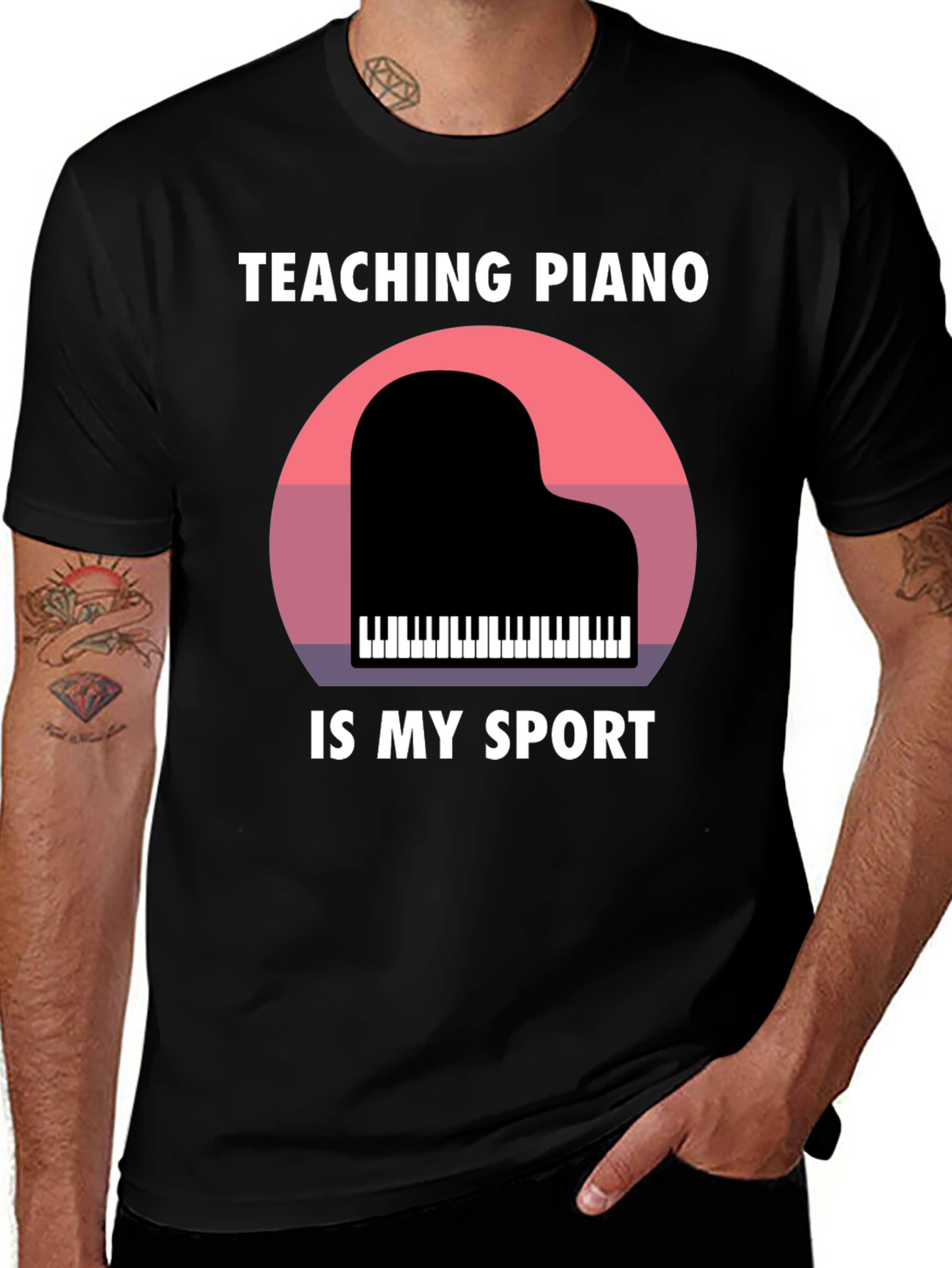 Variant 22 of Teaching Piano Is My Sport Graphic T-Shirt