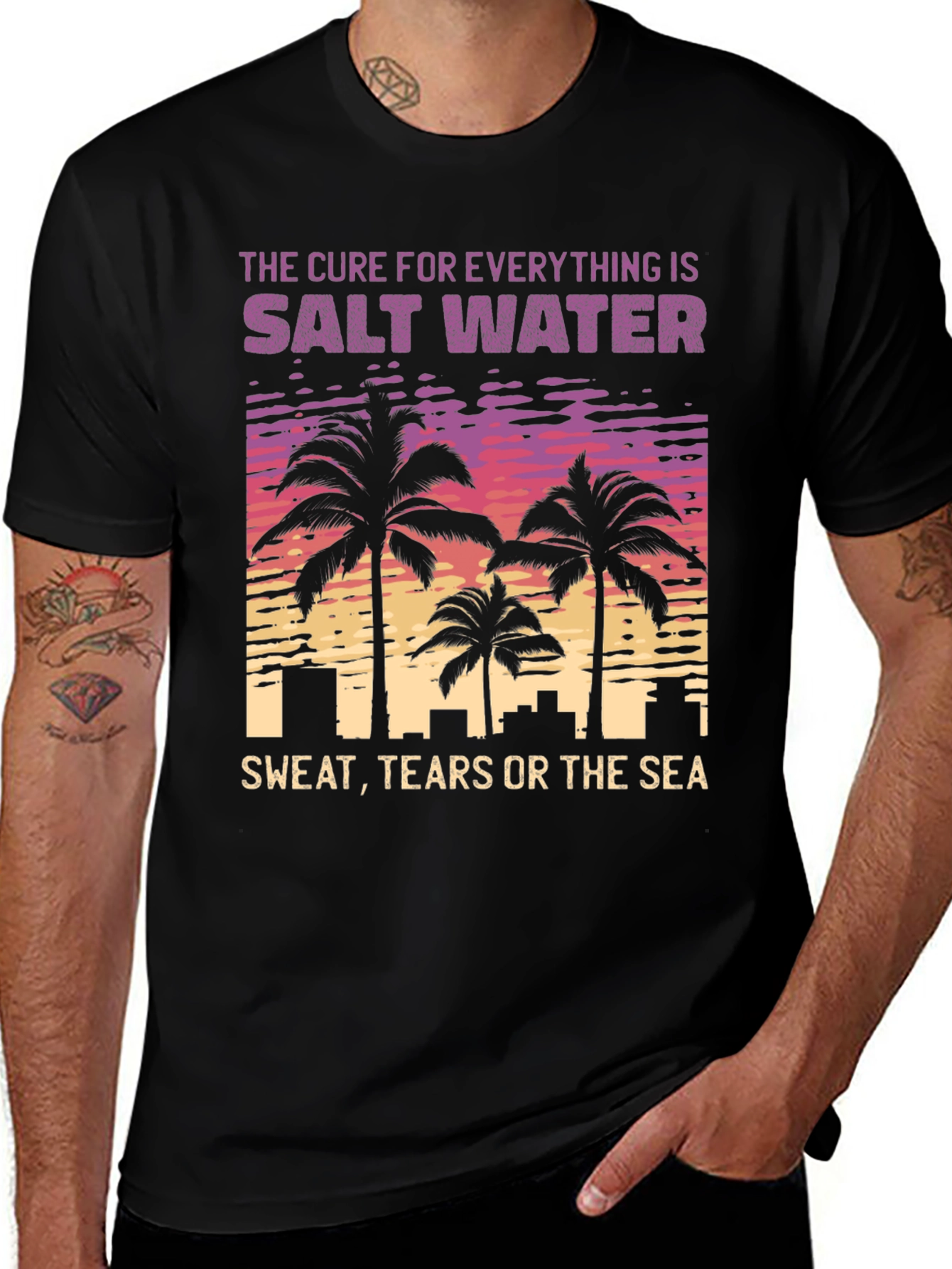 Variant 9 of Salt Water Cure T-Shirt - Beach Lover Tee