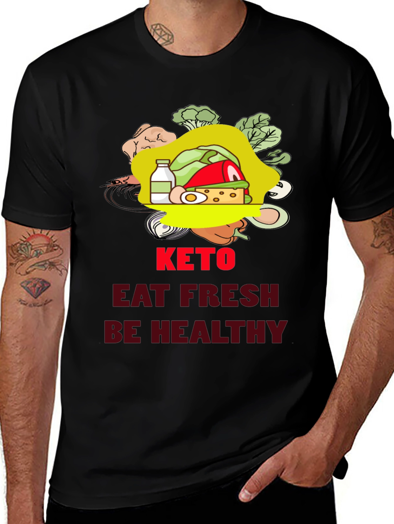 Variant 3 of Keto Diet T-Shirt - Eat Fresh Be Healthy