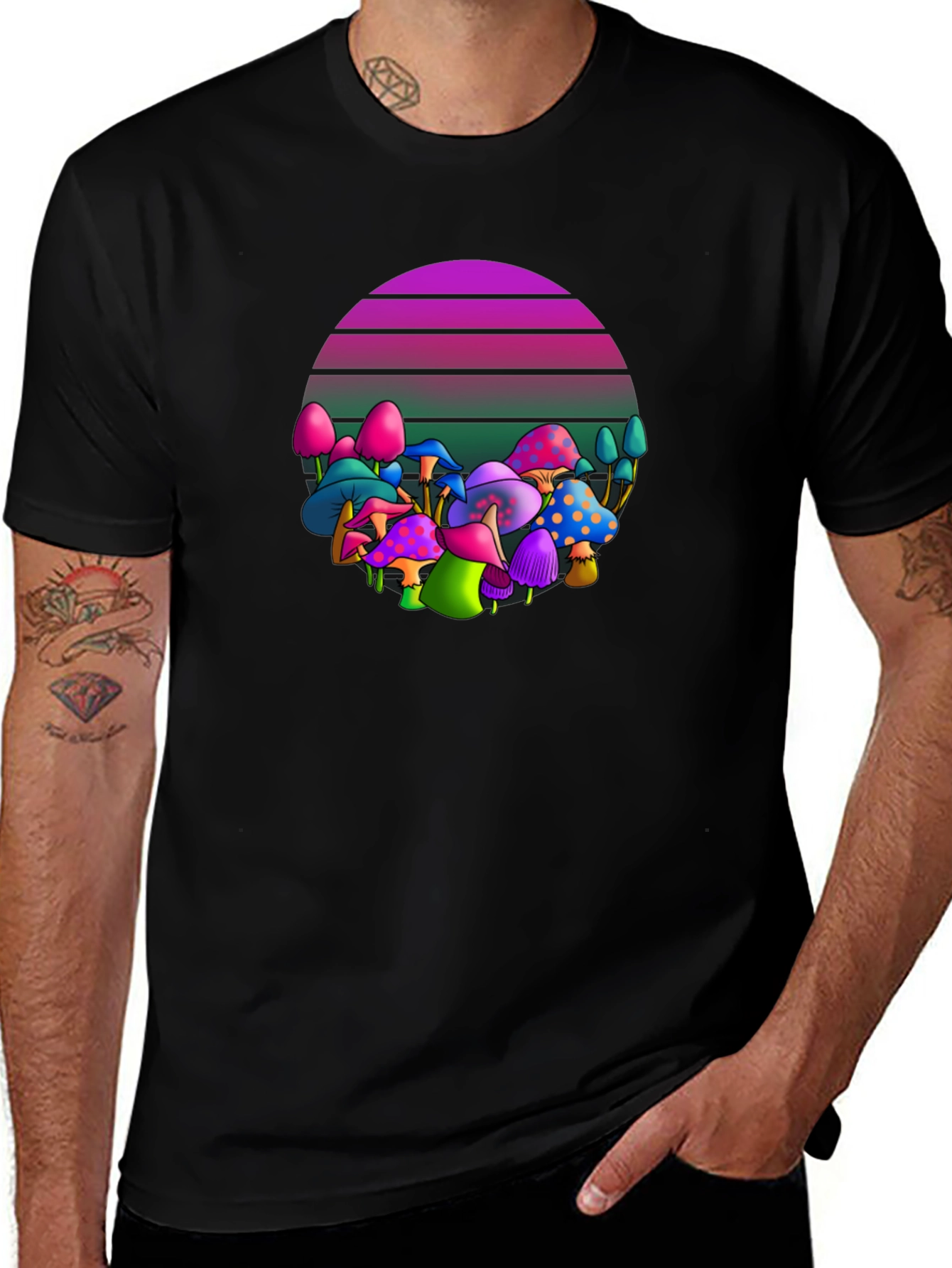 Variant 15 of Retro Mushroom Graphic T-Shirt