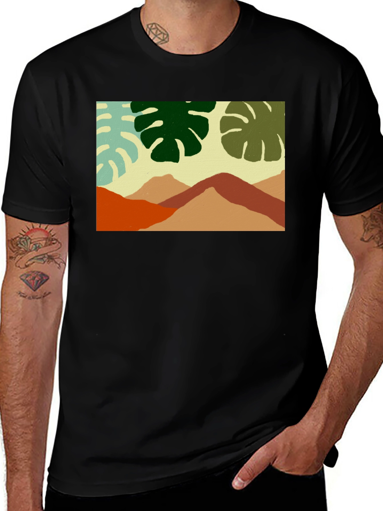 Variant 6 of Tropical Foliage Graphic Tee