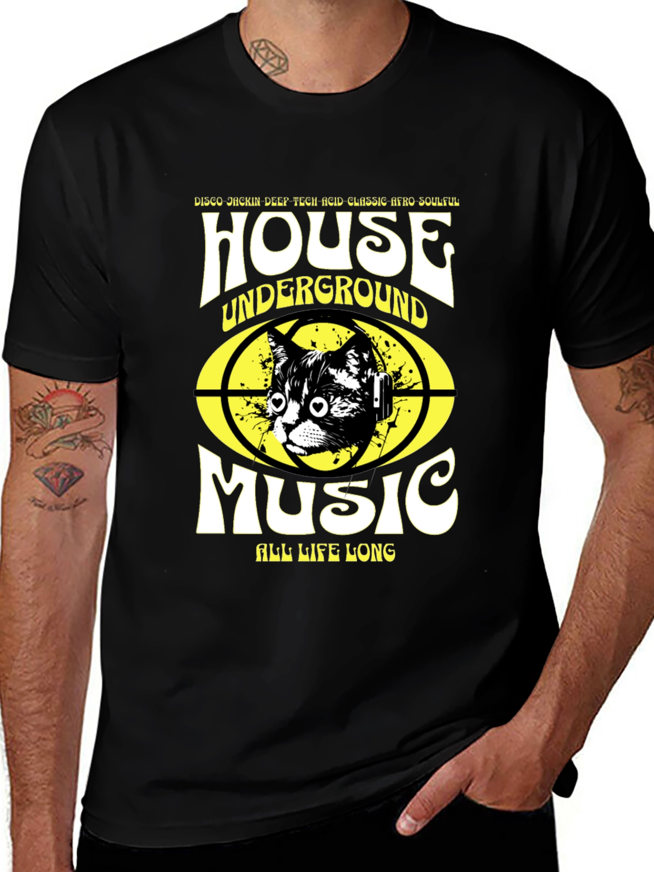 House Music Cat T-Shirt - Underground Rave Style