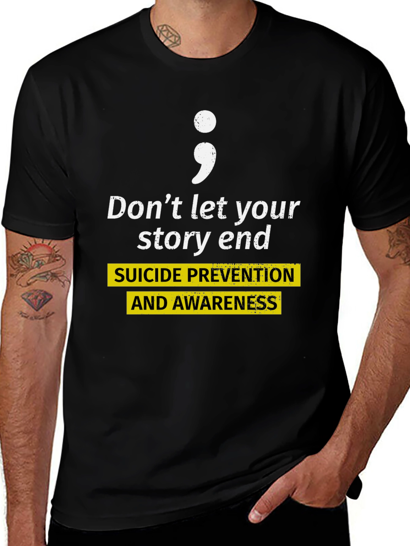 Suicide Prevention Awareness T-Shirt; Don't Let Your Story End