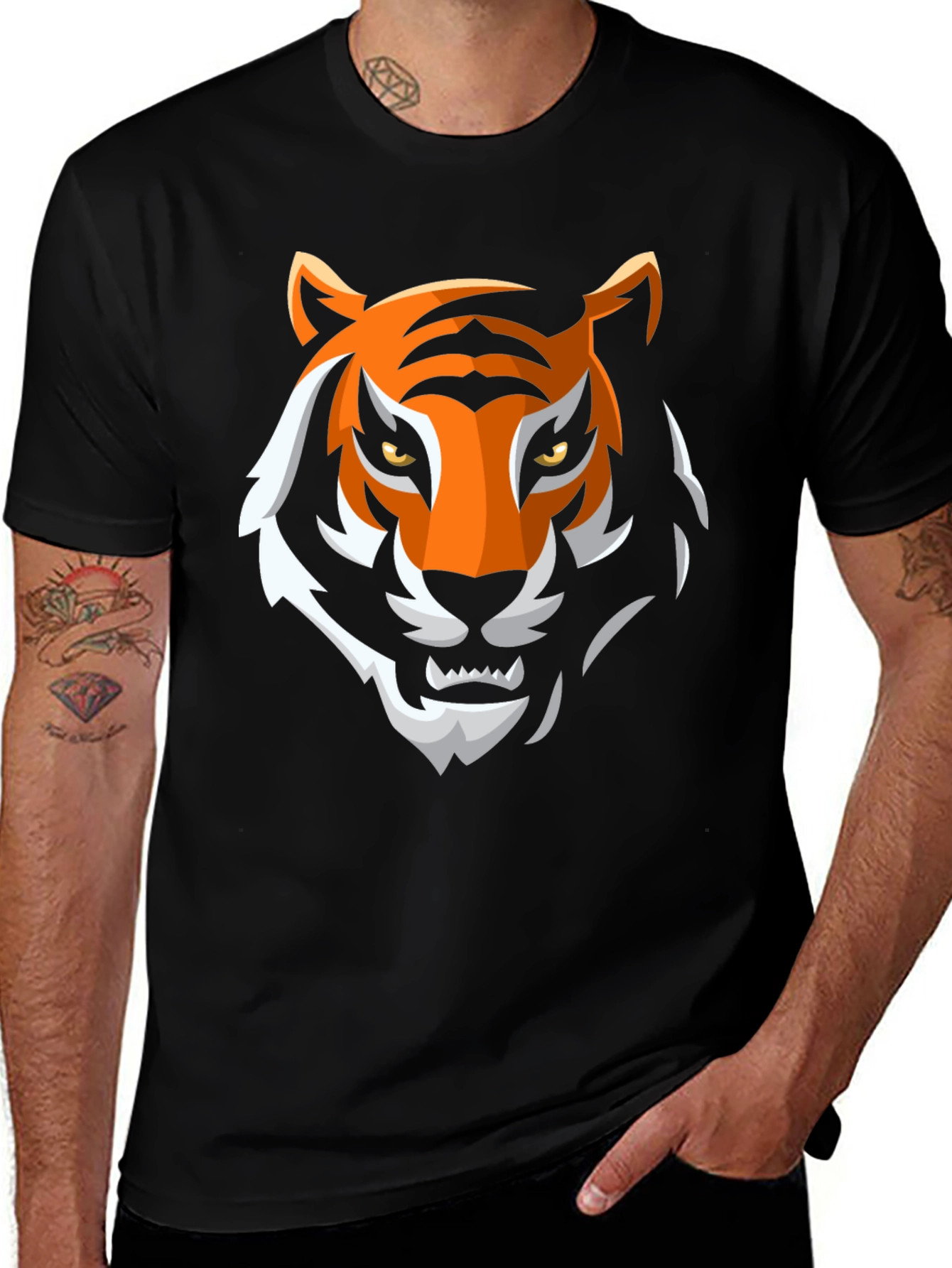 Variant 14 of Tiger Graphic Tee - Bold Animal Print