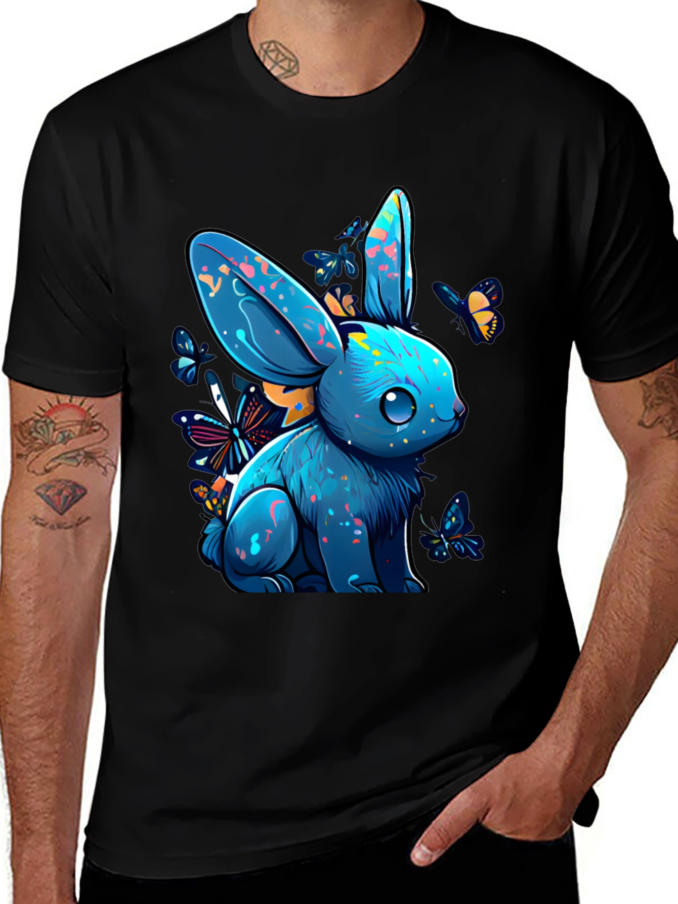 Vibrant Bunny Graphic Tee