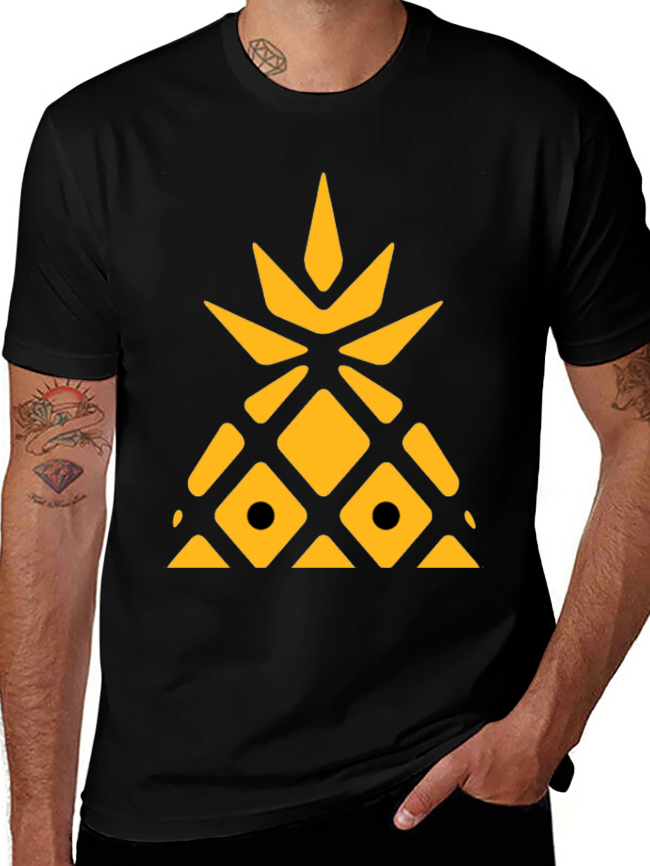 Variant 14 of Geometric Pineapple Graphic Tee