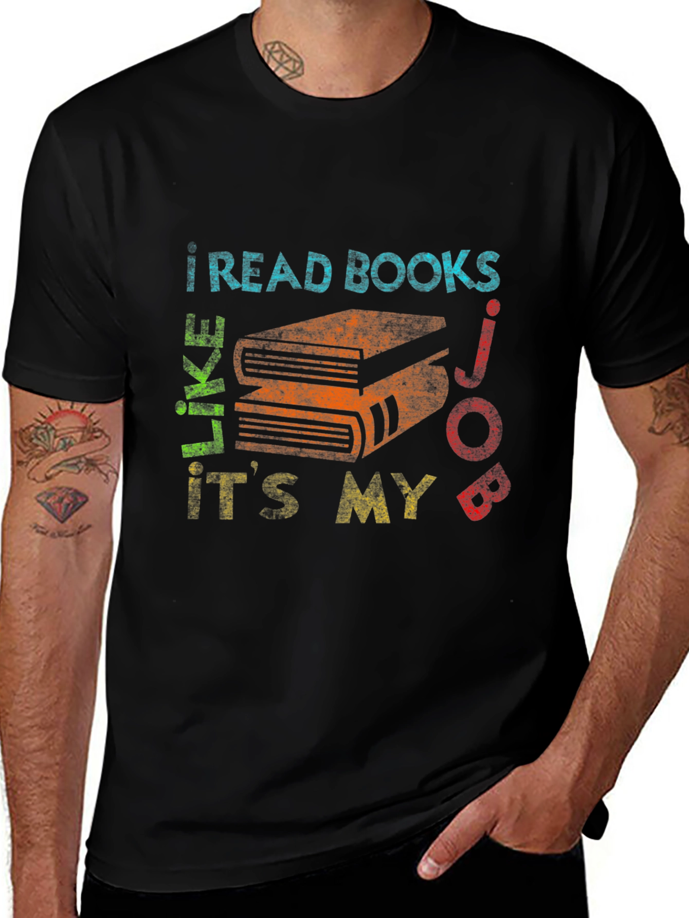 Variant 17 of Book Lover's T-Shirt - I Read Books Like It's My Job