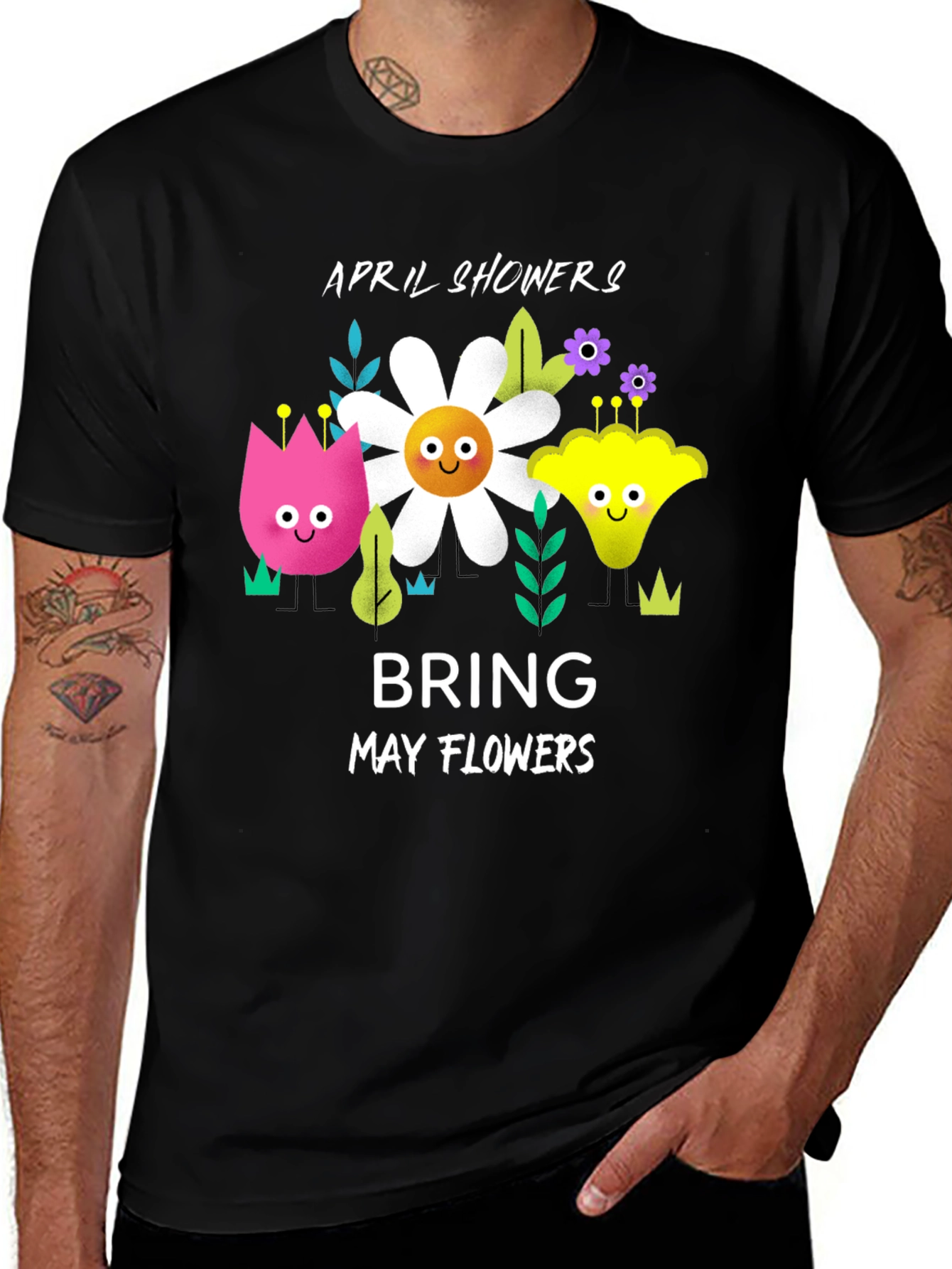Variant 11 of April Showers Bring May Flowers Graphic T-Shirt