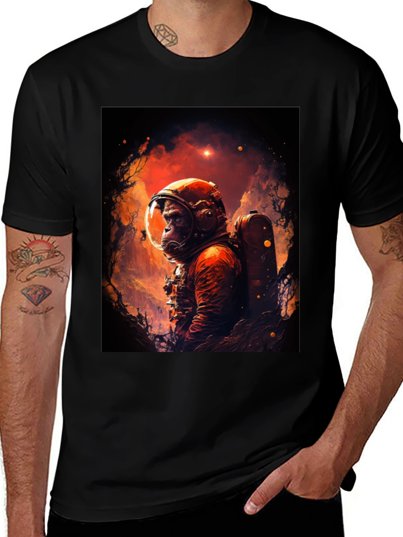 Variant 8 of Ape Astronaut T-Shirt - Space Explorer
