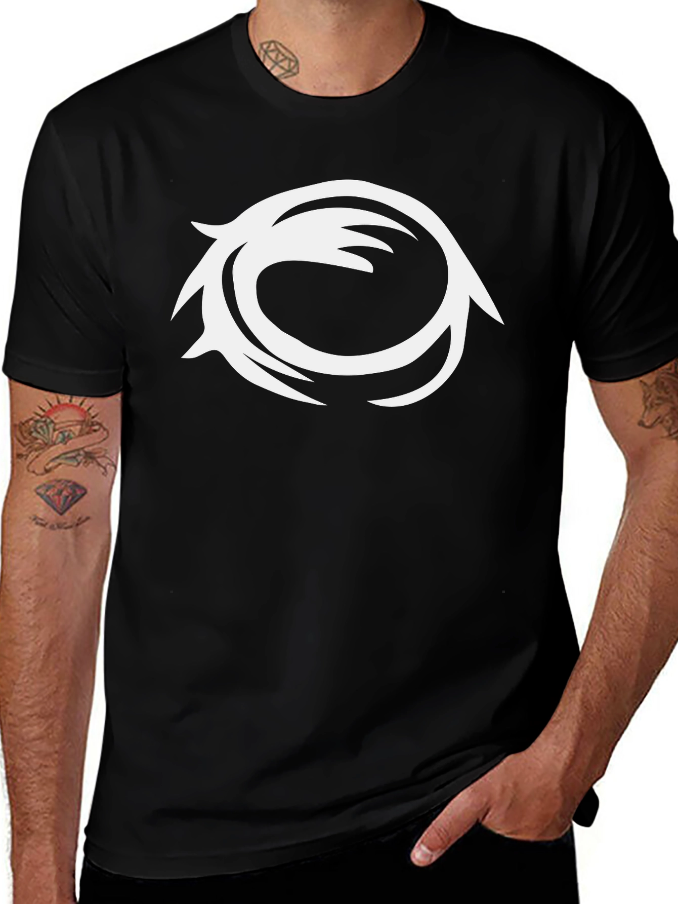 Variant 28 of Abstract Eye Graphic Black T-Shirt